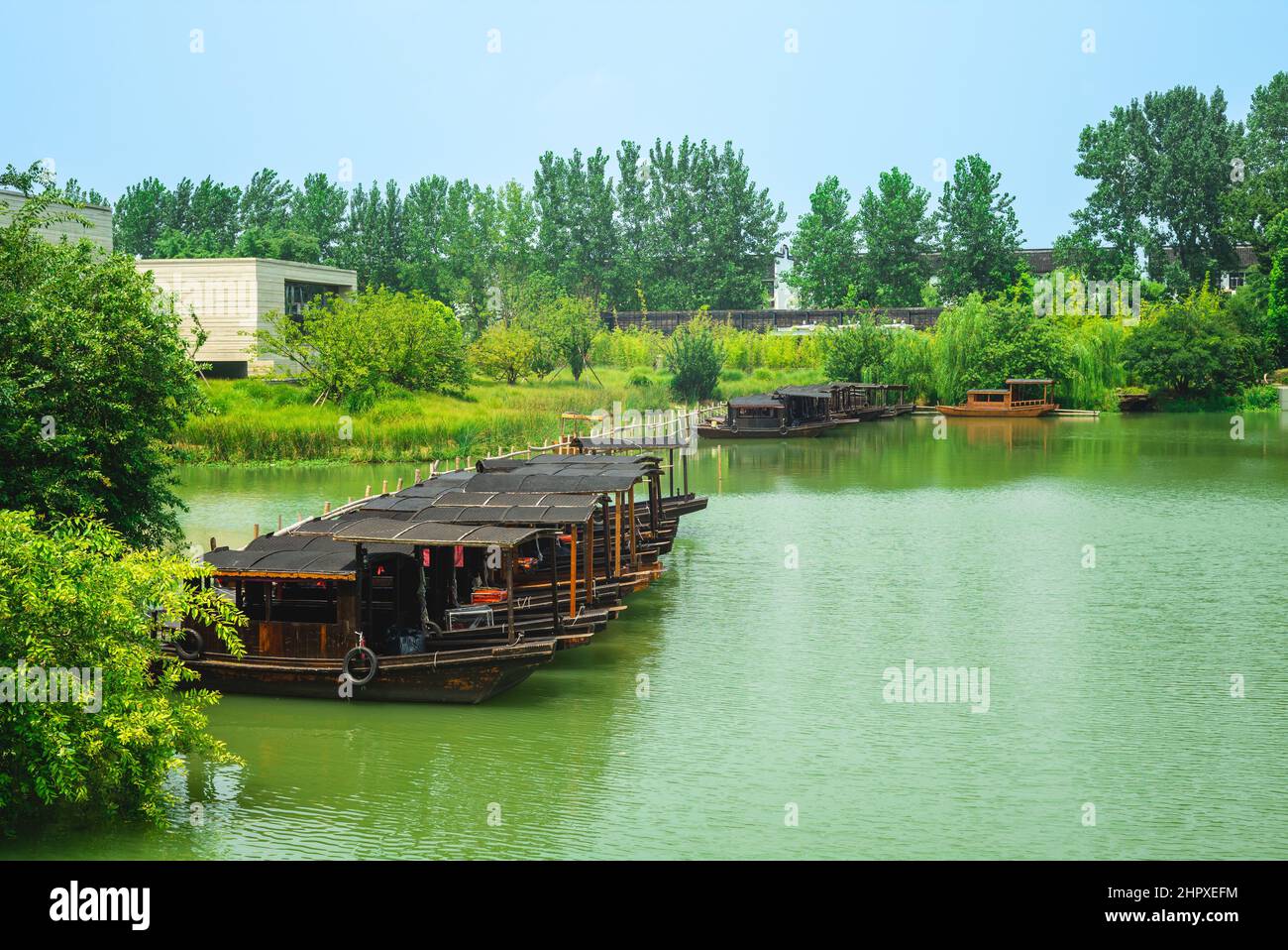 paysage de wuzhen, une ville pittoresque historique de zhejiang, en chine Banque D'Images