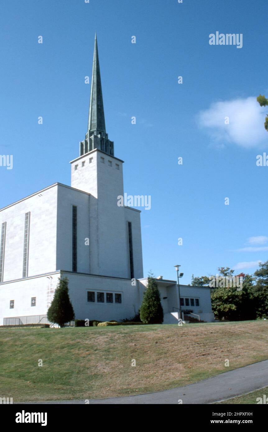 Église de Mormon à Londres. Église des Saints des derniers jours (Église LDS) NewChapel, Surrey, Royaume-Uni Banque D'Images