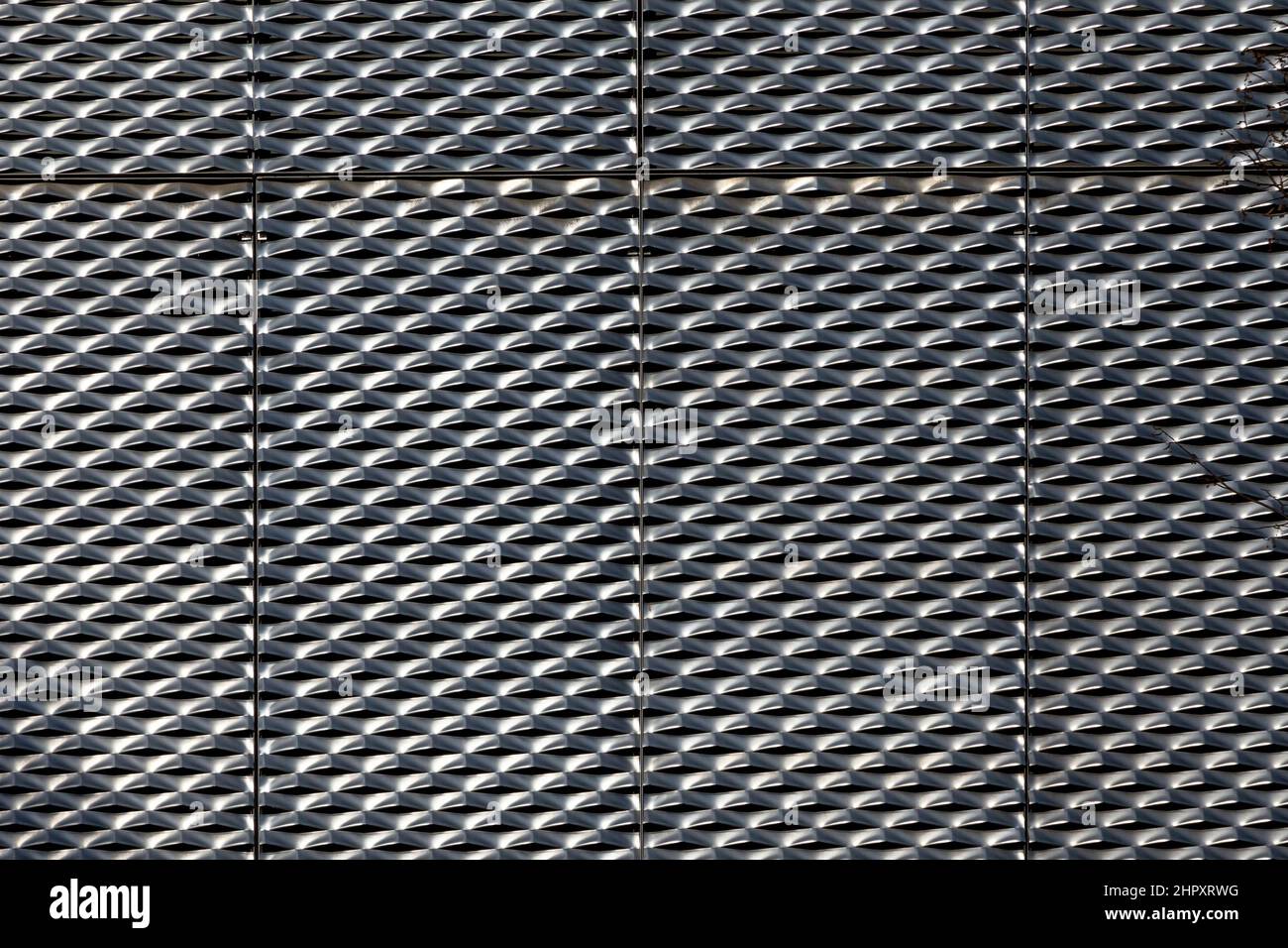 fond métallique de la répétition harmonique de la grille Banque D'Images