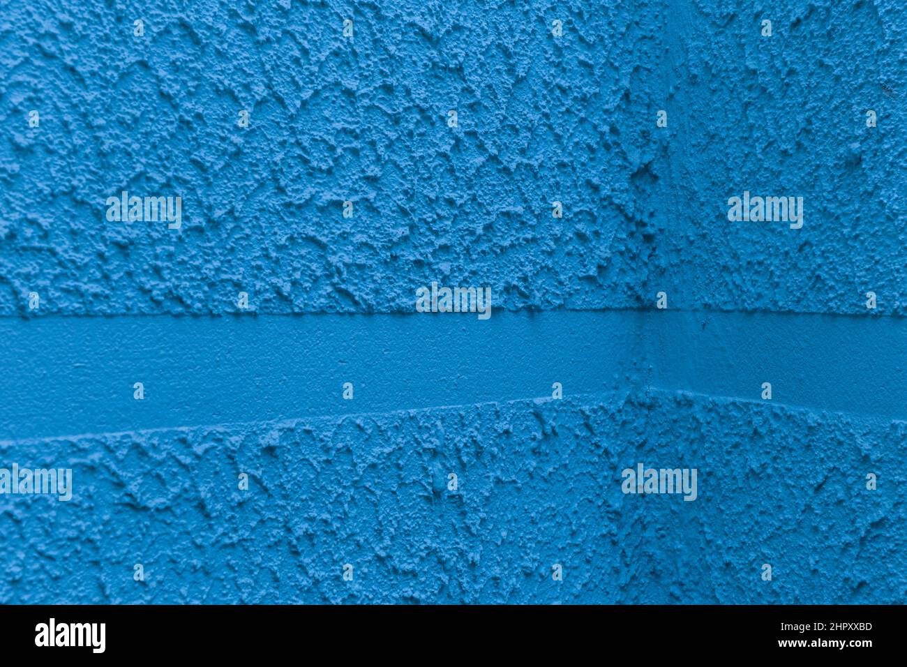 Angle de joint plâtre mur bleu stuc architecture intérieur structure. Banque D'Images