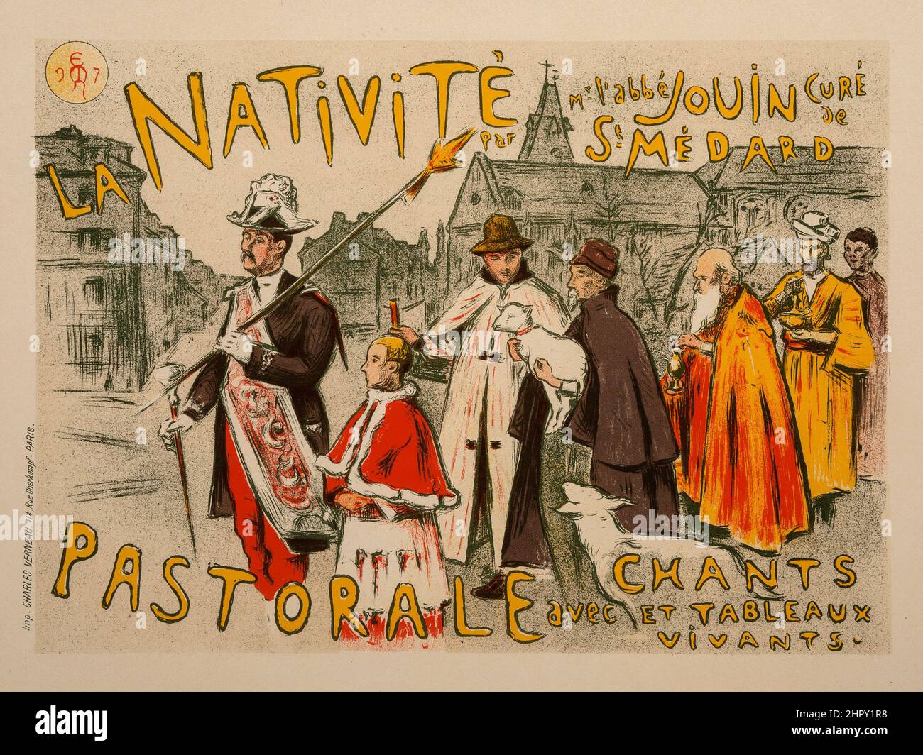 Etienne Moreau-Nelaton (1859-1927). La Nativite, Pastorale (des Maitres de l'Affiche). Tôle 118. Lithographie en couleurs. Banque D'Images