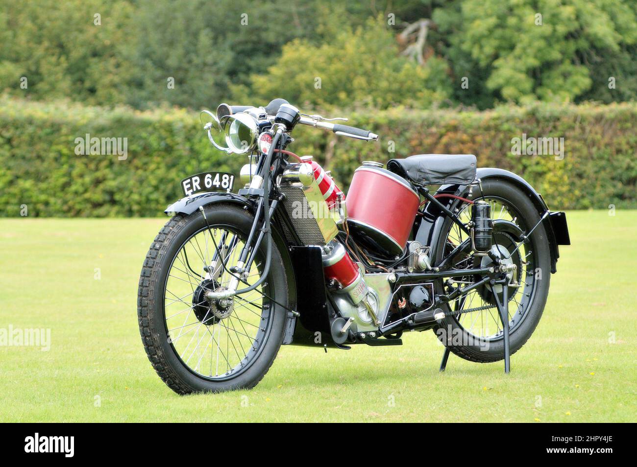 1926 500cc Scott Super Squirrel 'ER 6481' Banque D'Images