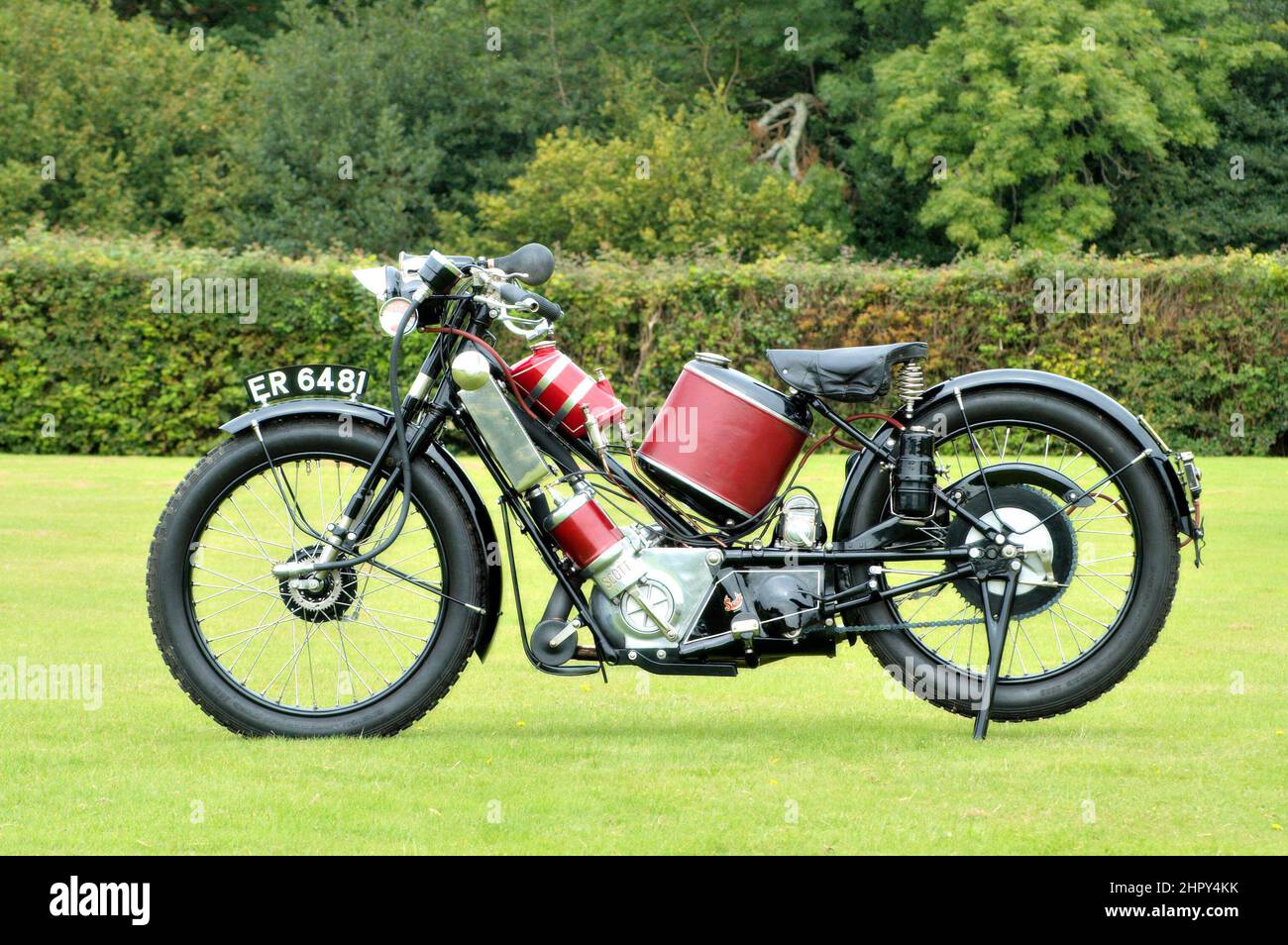 1926 500cc Scott Super Squirrel 'ER 6481' Banque D'Images