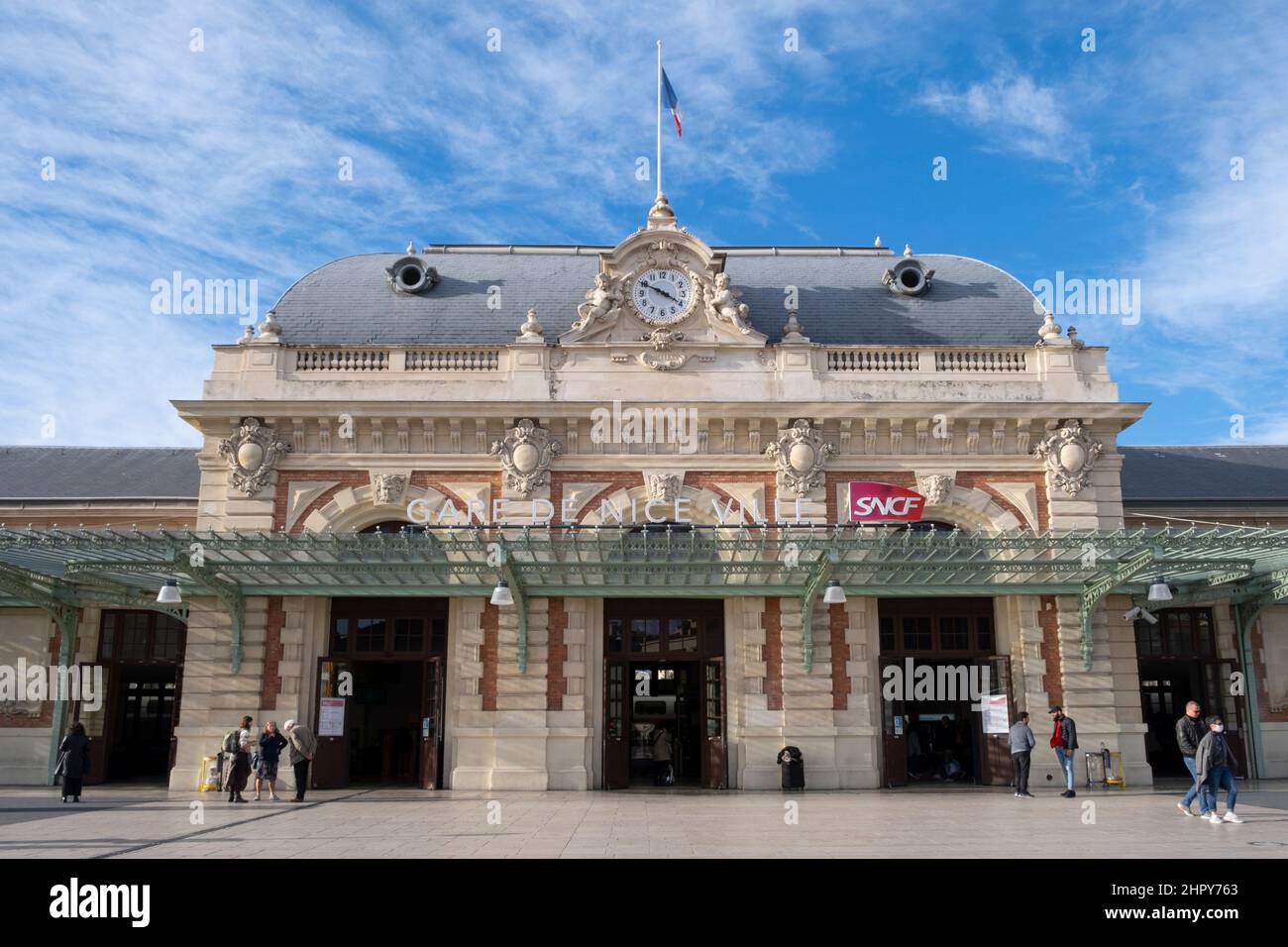 La gare de style Belle Epoque à Nice, France Banque D'Images