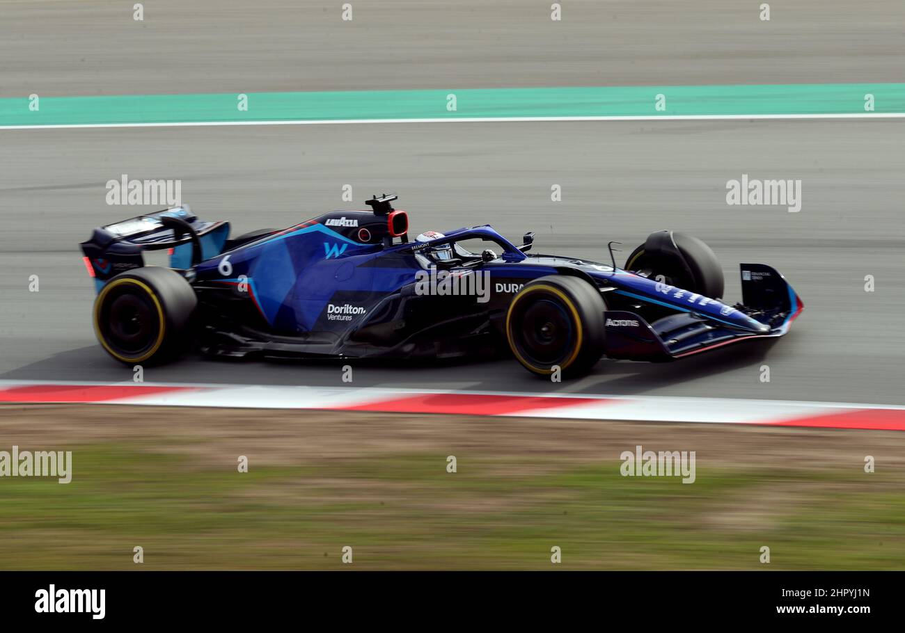 Nicholas Latifi de Williams-Mercedes pendant le deuxième jour des essais pré-saison au circuit de Barcelone-Catalunya, Espagne. Date de la photo : jeudi 24 février 2022. Banque D'Images