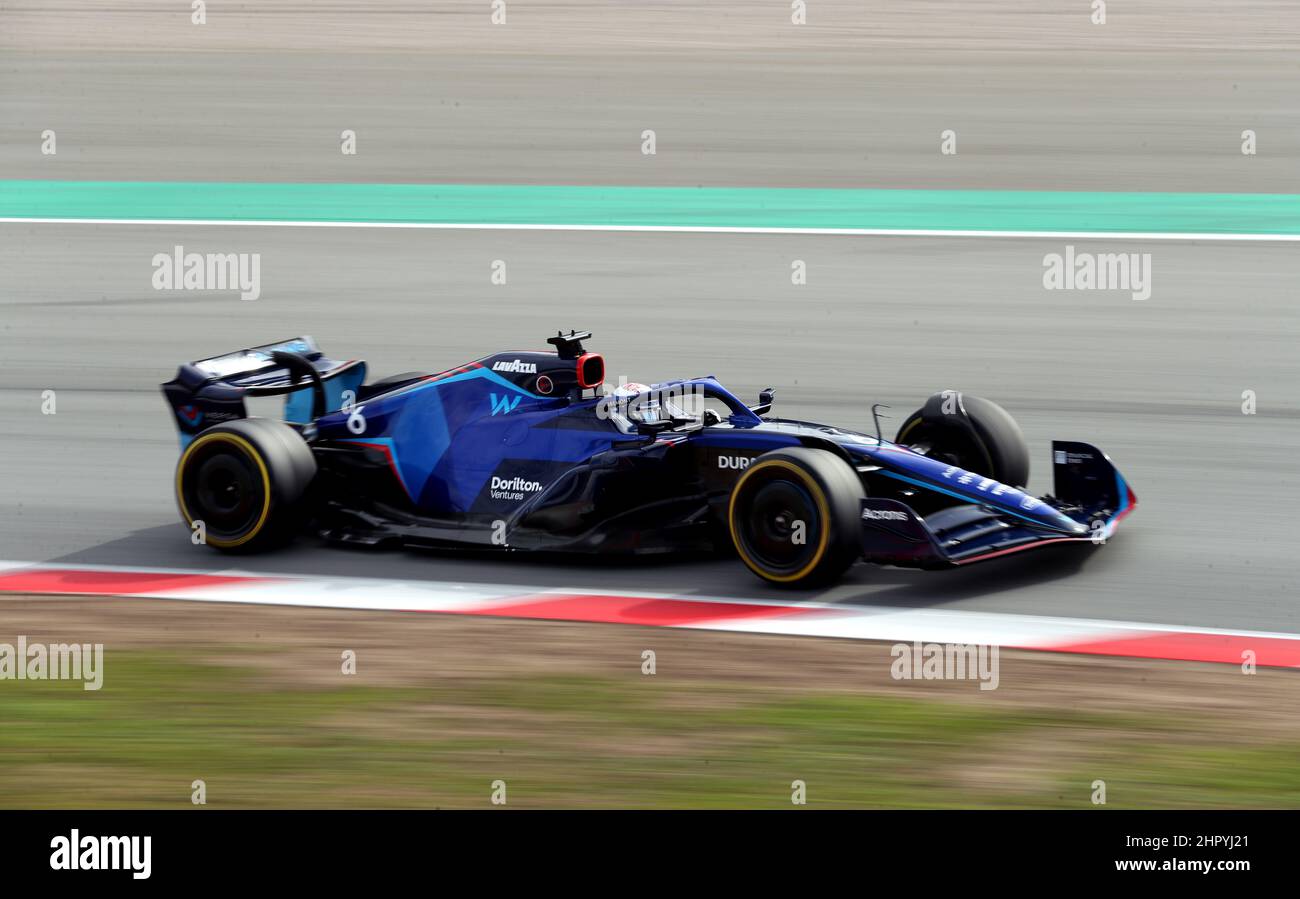 Nicholas Latifi de Williams-Mercedes pendant le deuxième jour des essais pré-saison au circuit de Barcelone-Catalunya, Espagne. Date de la photo : jeudi 24 février 2022. Banque D'Images