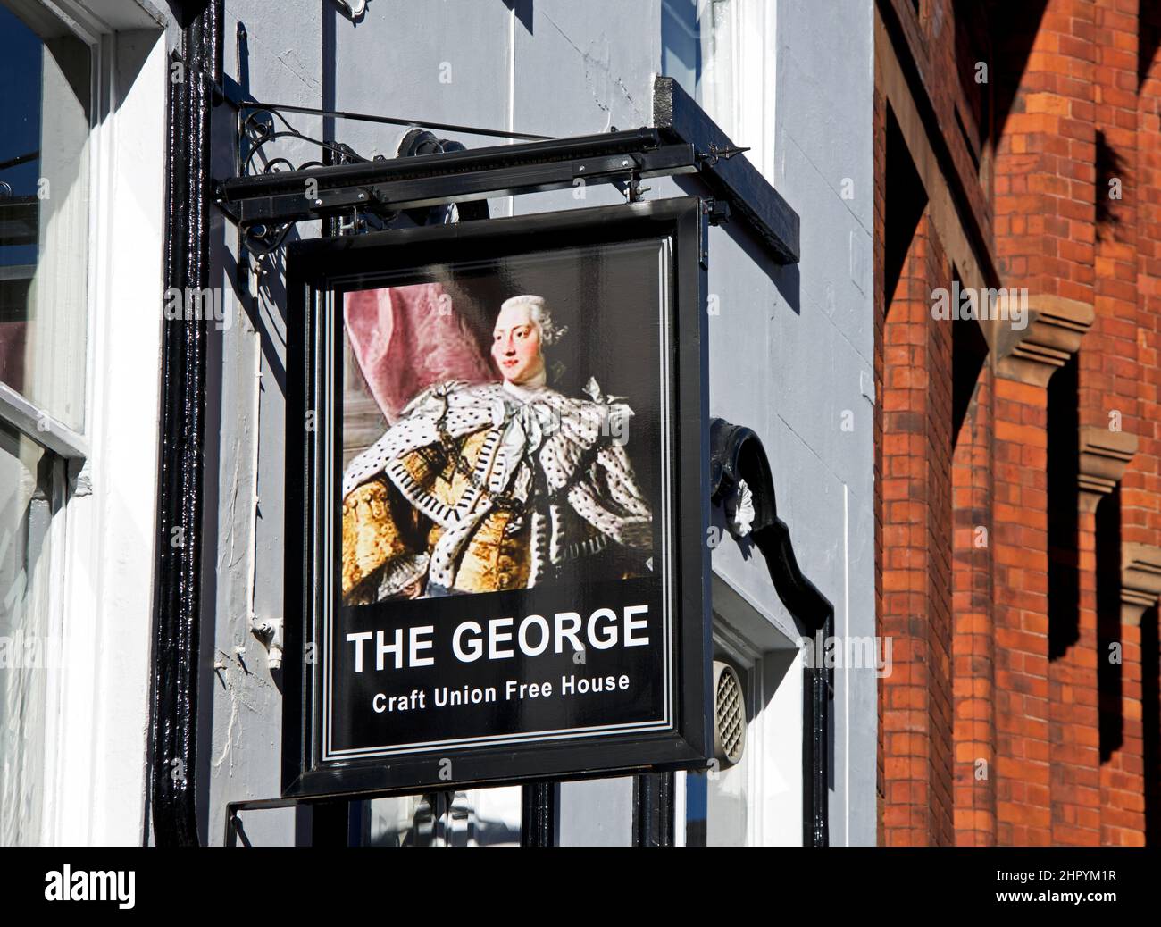 Panneau pour George HotelHull, Humberside, East Yorkshire, Angleterre Banque D'Images