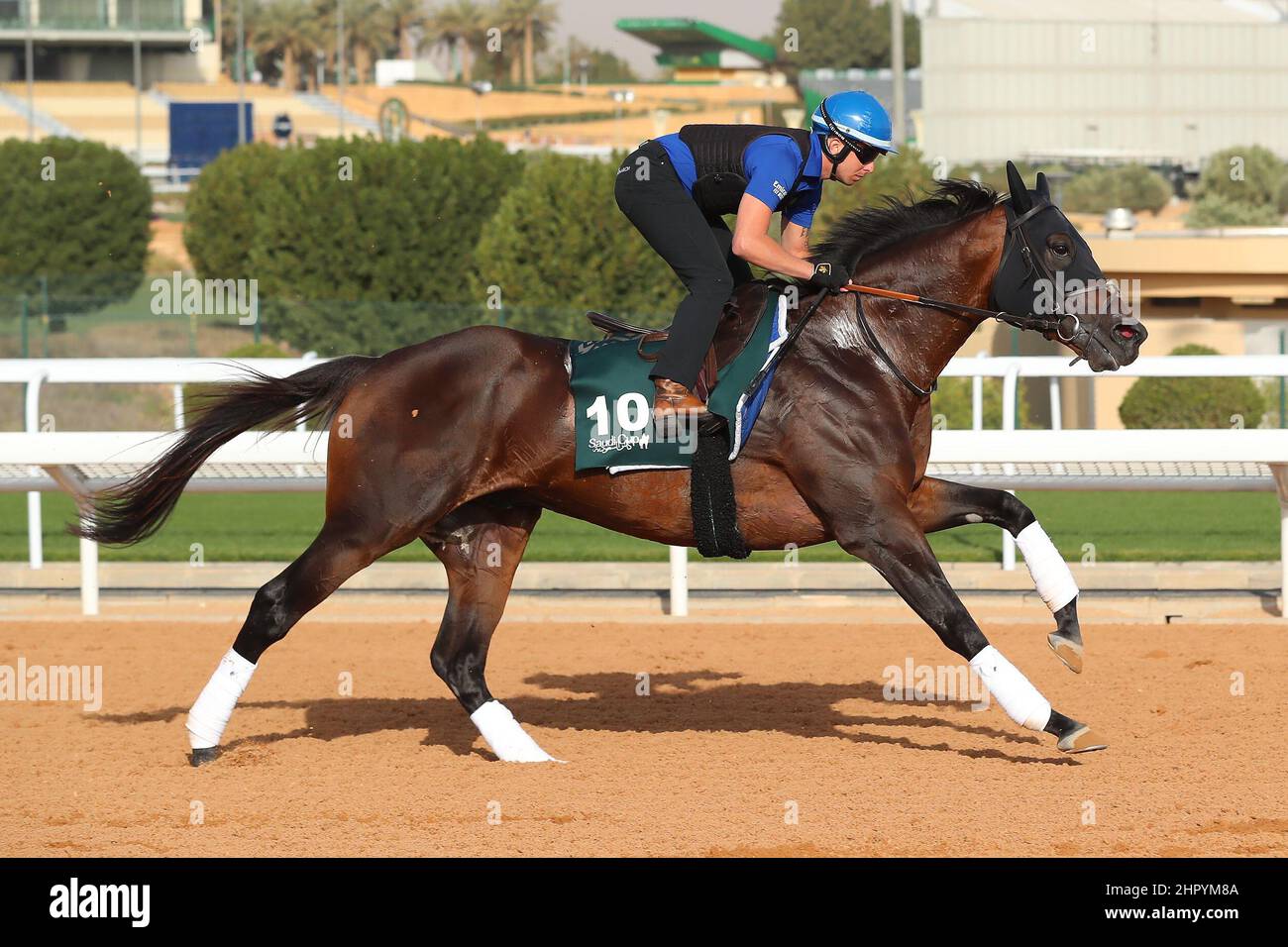 Riyad, États-Unis. 24th févr. 2022. 24 février 2022 : exercices DU MONDE RÉEL en préparation à l'hippodrome King Abdulaziz à Riyad, en Arabie Saoudite, le 24th février 2022. Shamela Hanley/Eclipse Sportswire/CSM/Alamy Live News Banque D'Images