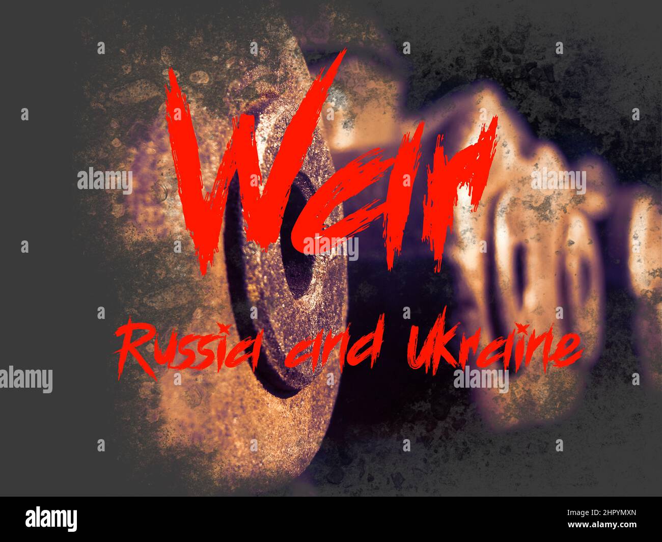 Guerre Russie contre Ukraine . Guerre entre la Russie et l'Ukraine Banque D'Images