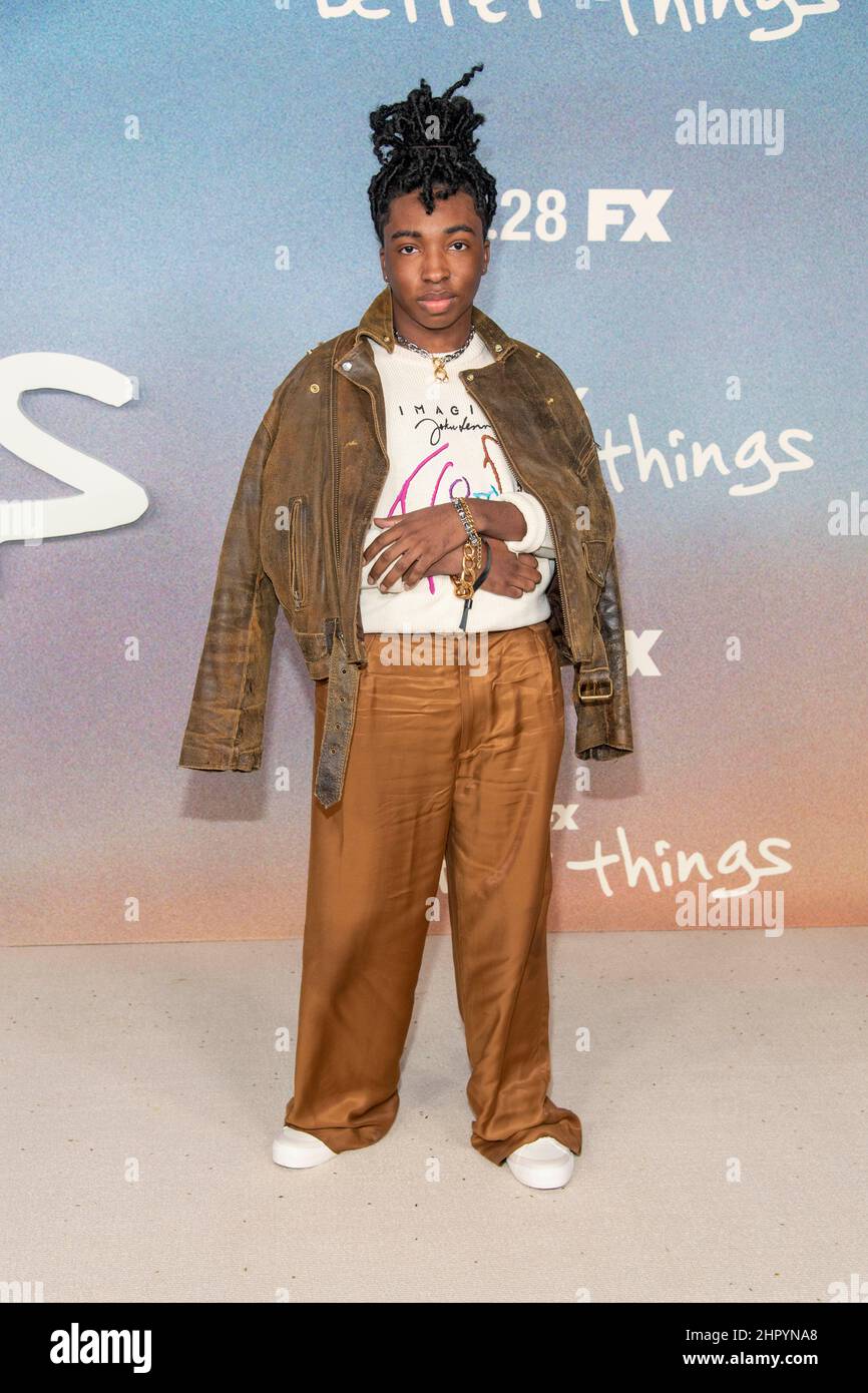 Jeremy Williams participe à la première saison cinq « Better Things » de FX au cimetière Hollywood Forever, Hollywood, CA, le 23 février 2022 Banque D'Images