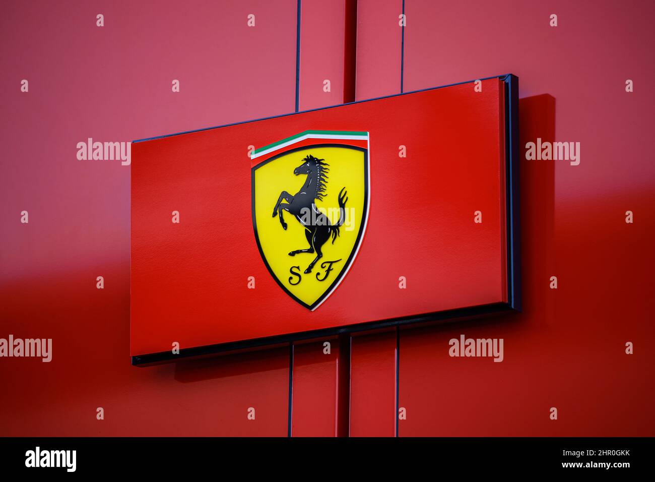 Scuderia Ferrari, ambiance pendant la séance d'avant-saison avant le Championnat du monde de Formule 1 2022 de la FIA, sur le circuit de Barcelone-Catalunya, du 23 au 25 février 2022 à Montmelo, près de Barcelone, Espagne - photo Xavi Bonilla / DPPI Banque D'Images