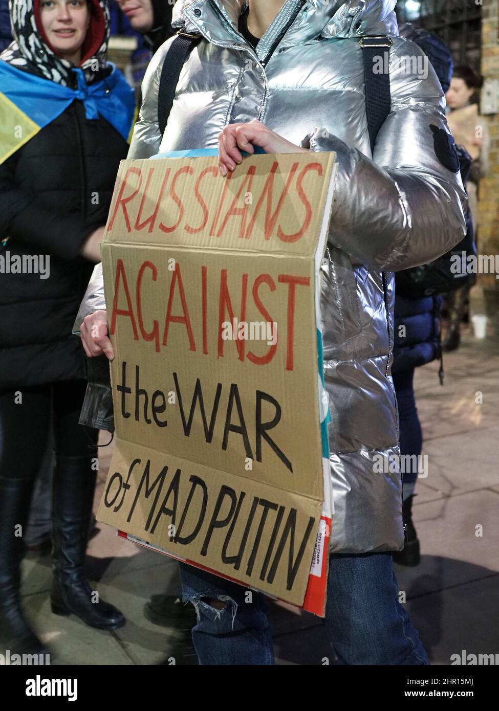 Londres fait preuve de solidarité avec l'Ukraine. Banque D'Images