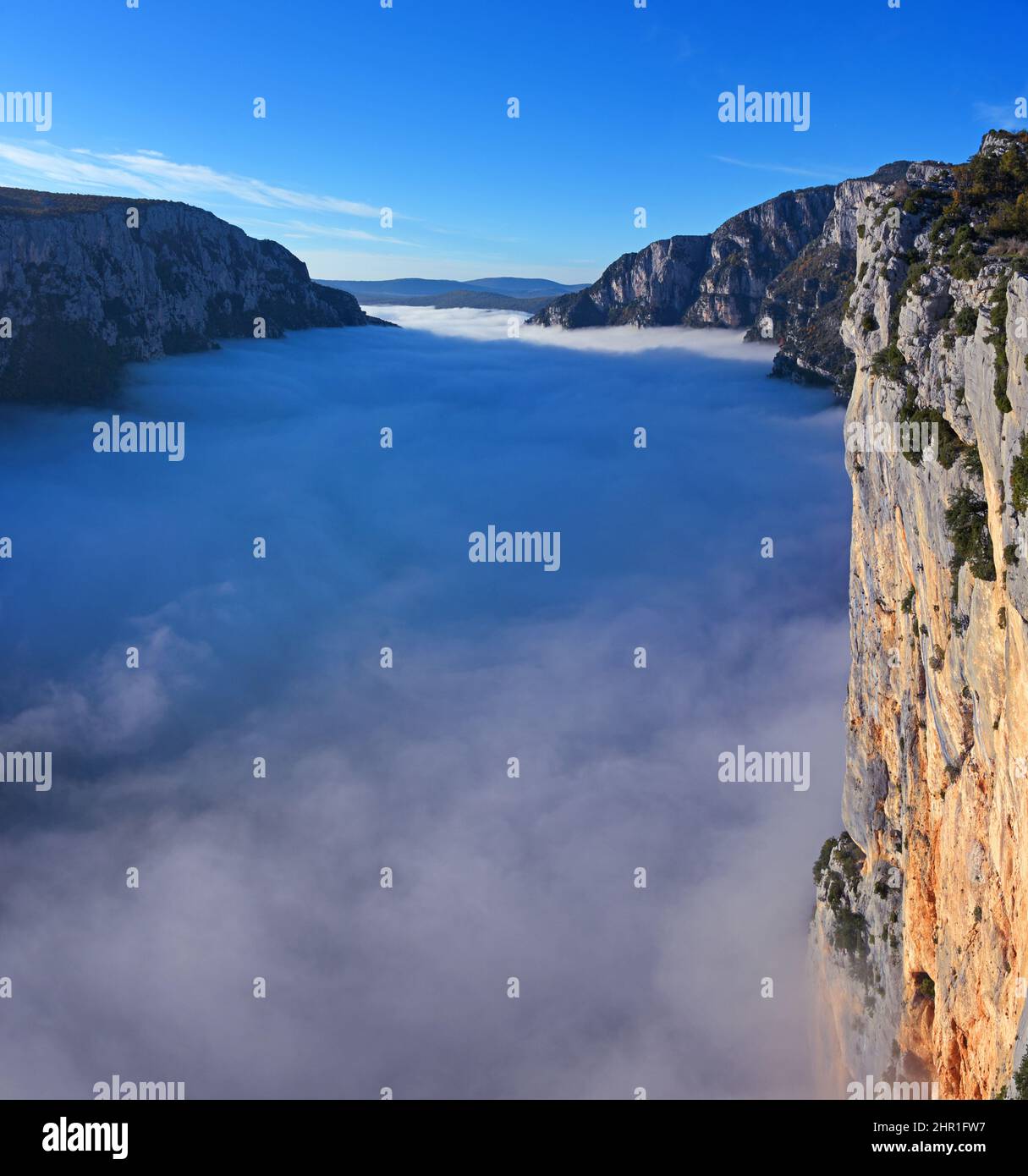 Grand Canyon du Verdon vu de la pittoresque route des Crétes, France, Alpes de haute Provence, la Palud sur Verdon Banque D'Images