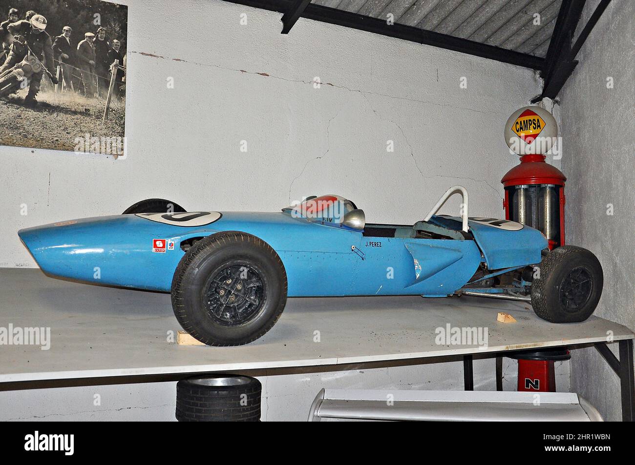 Voiture J Perez Formule IV - Collection de voitures et motos de Salvador Claret à Sils, Barcelone, Catalogne, Espagne Banque D'Images