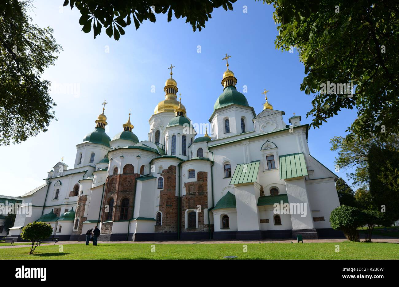 Cathédrale Sainte-Sophie au coeur de Kiev, Ukraine. Banque D'Images