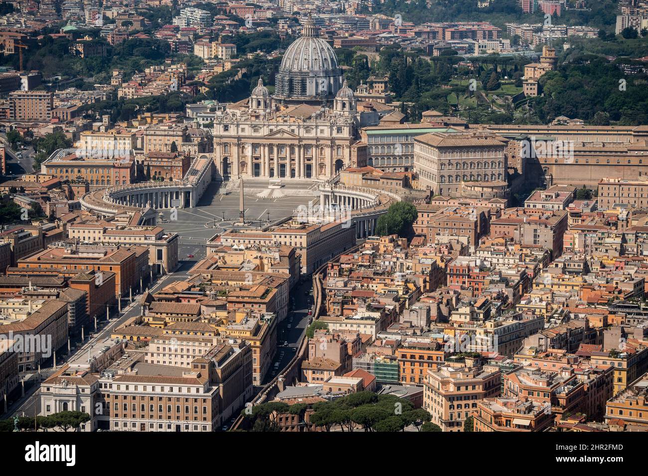 Italie, Latium, vue aérienne de Rome, place Saint-Pierre Banque D'Images
