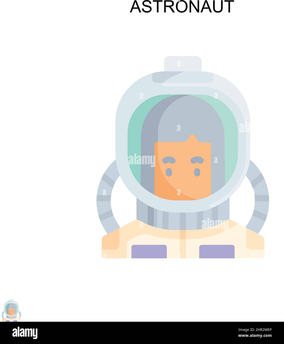 Icône de vecteur simple astronaute.Modèle de conception de symbole d'illustration pour élément d'interface utilisateur Web mobile. Illustration de Vecteur