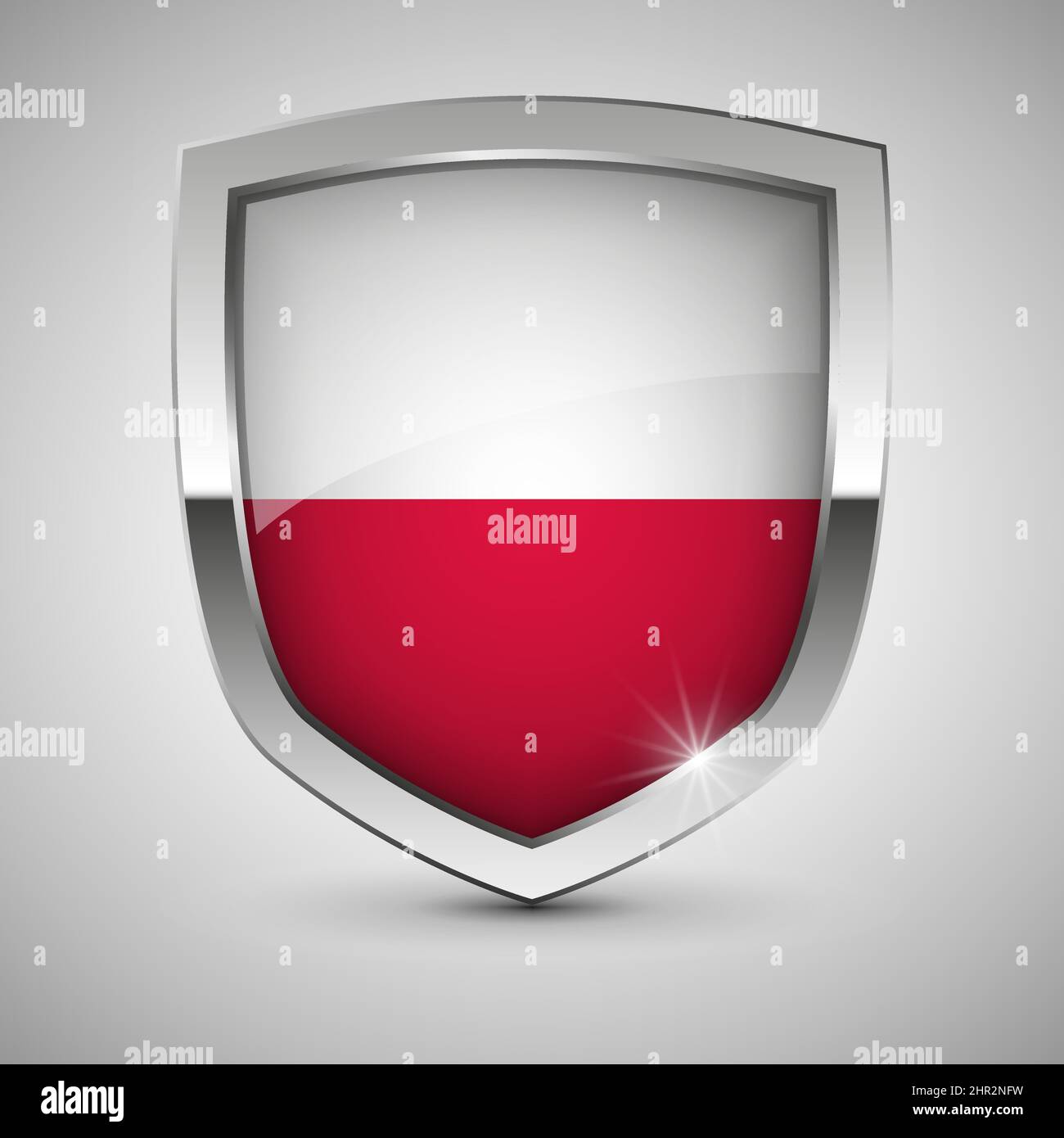 EPS10 bouclier patriotique Vector avec drapeau de la Pologne. Un élément d'impact pour l'utilisation que vous voulez en faire. Illustration de Vecteur