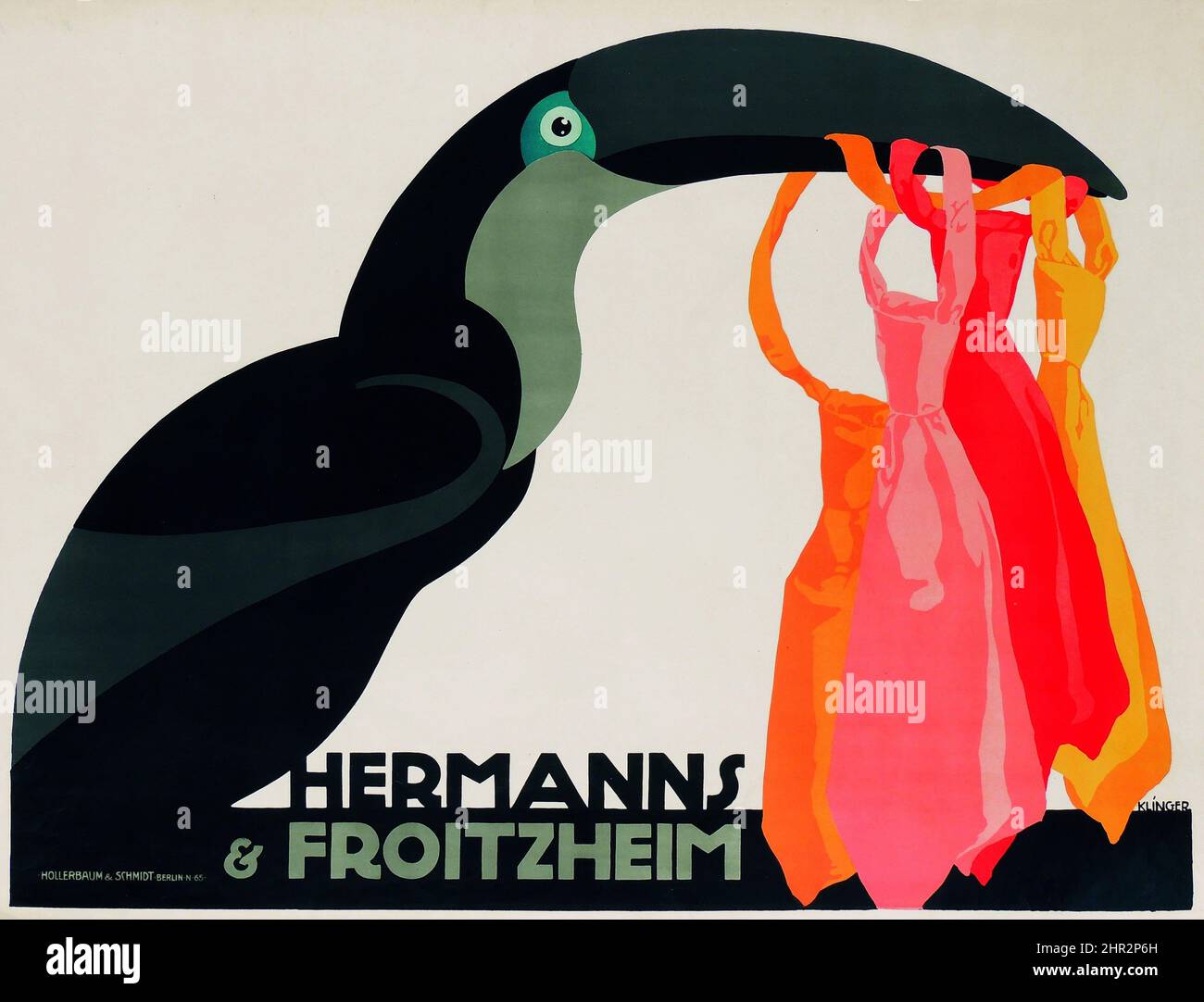 Julius Klinger - Hermanns & Froitzheim - affiche publicitaire ancienne et ancienne, 1910 Banque D'Images