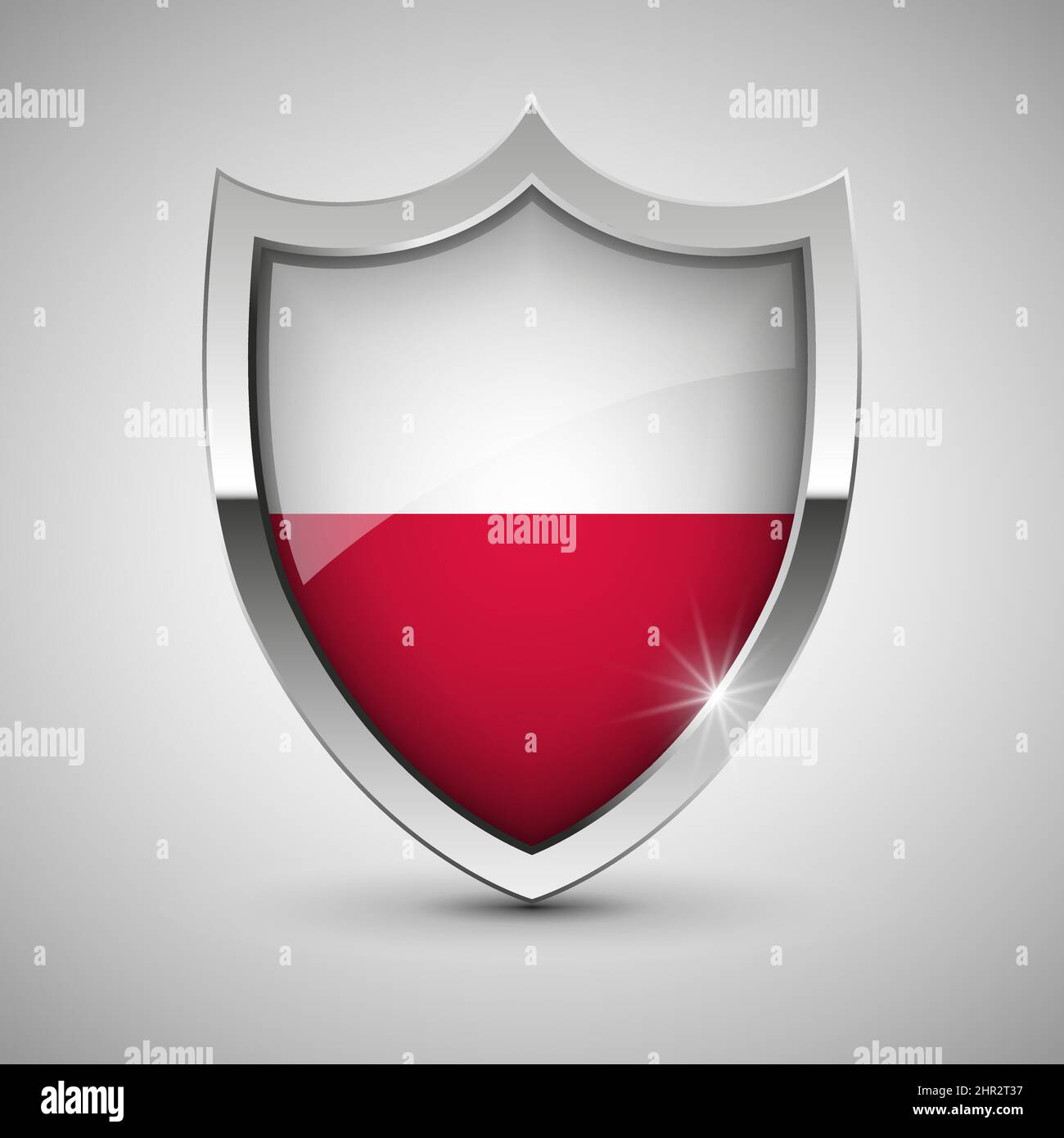 EPS10 bouclier patriotique Vector avec drapeau de la Pologne. Un élément d'impact pour l'utilisation que vous voulez en faire. Illustration de Vecteur