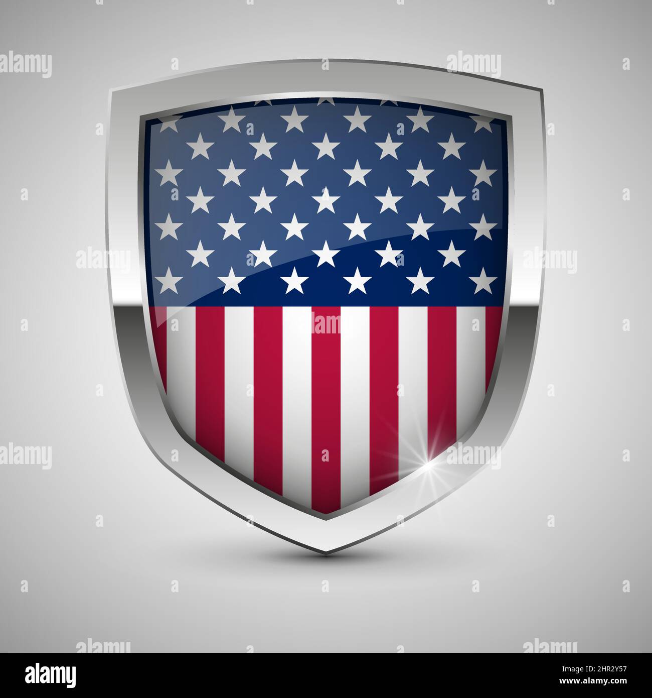EPS10 bouclier patriotique Vector avec drapeau des Etats-Unis. Un élément d'impact pour l'utilisation que vous voulez en faire. Illustration de Vecteur