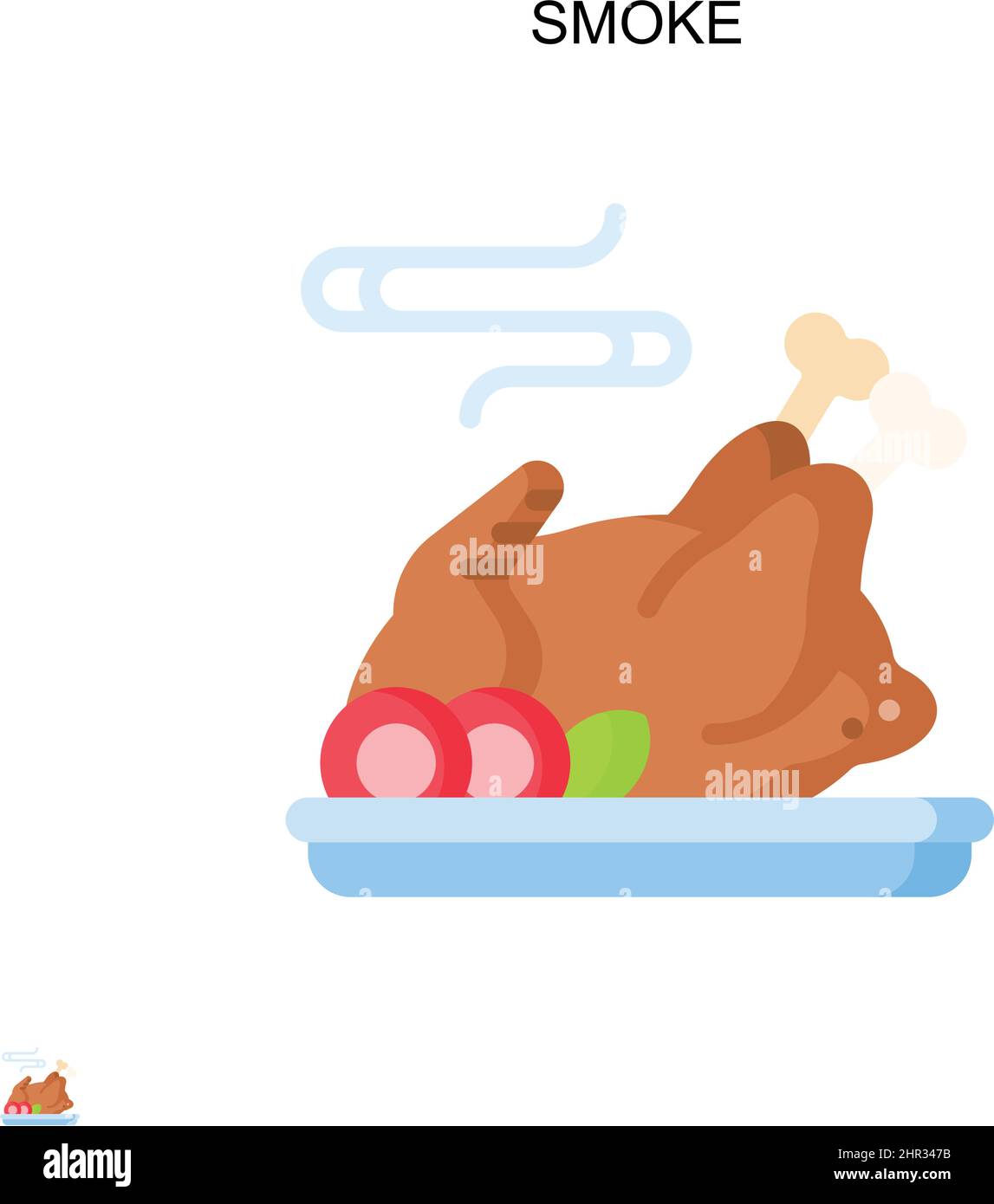 Icône de vecteur simple de fumée.Modèle de conception de symbole d'illustration pour élément d'interface utilisateur Web mobile. Illustration de Vecteur