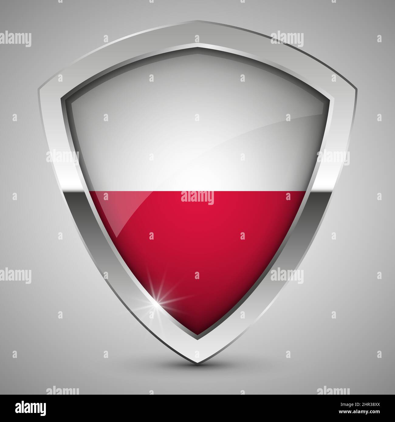 EPS10 bouclier patriotique Vector avec drapeau de la Pologne. Un élément d'impact pour l'utilisation que vous voulez en faire. Illustration de Vecteur