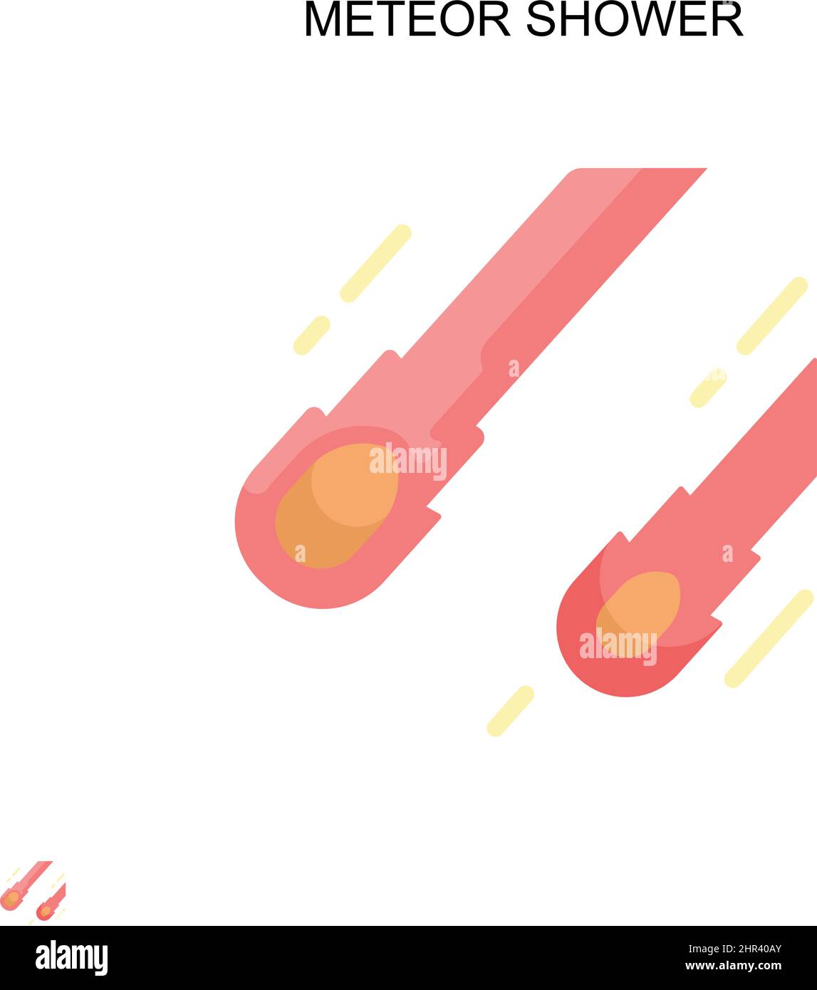 Icône de vecteur simple de douche Meteor. Modèle de conception de symbole d'illustration pour élément d'interface utilisateur Web mobile. Illustration de Vecteur