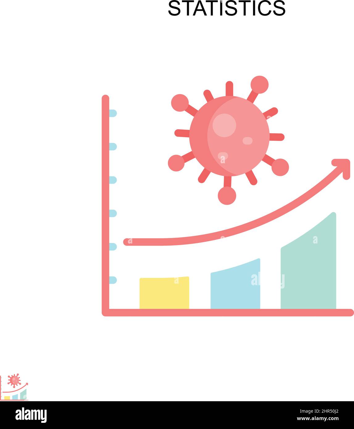 Icône de vecteur simple de statistiques.Modèle de conception de symbole d'illustration pour élément d'interface utilisateur Web mobile. Illustration de Vecteur