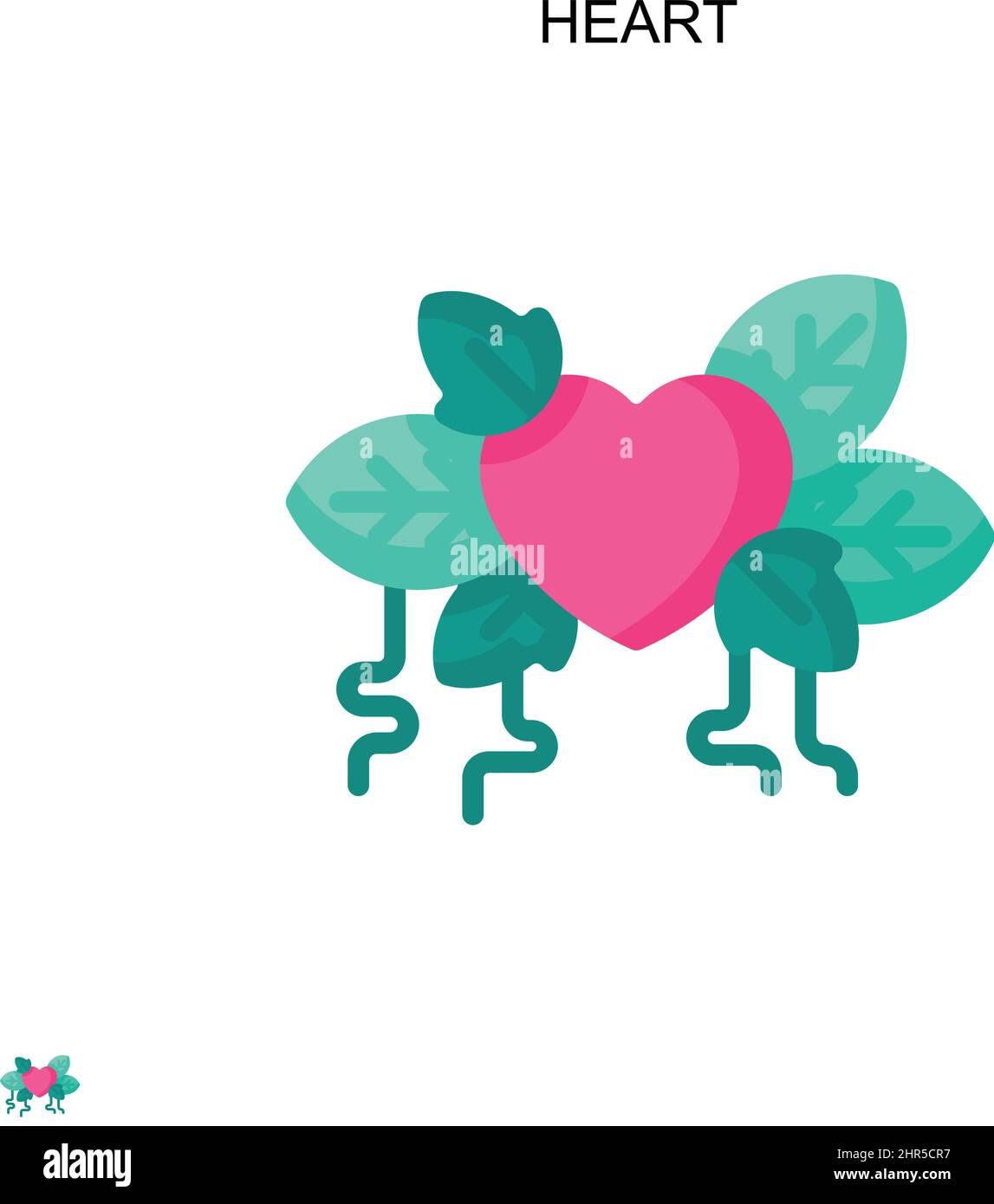 Icône vecteur simple coeur.Modèle de conception de symbole d'illustration pour élément d'interface utilisateur Web mobile. Illustration de Vecteur