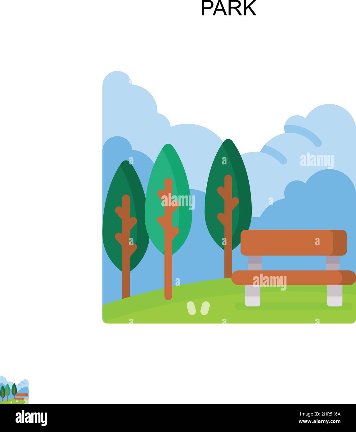 Icône Park simple Vector.Modèle de conception de symbole d'illustration pour élément d'interface utilisateur Web mobile. Illustration de Vecteur