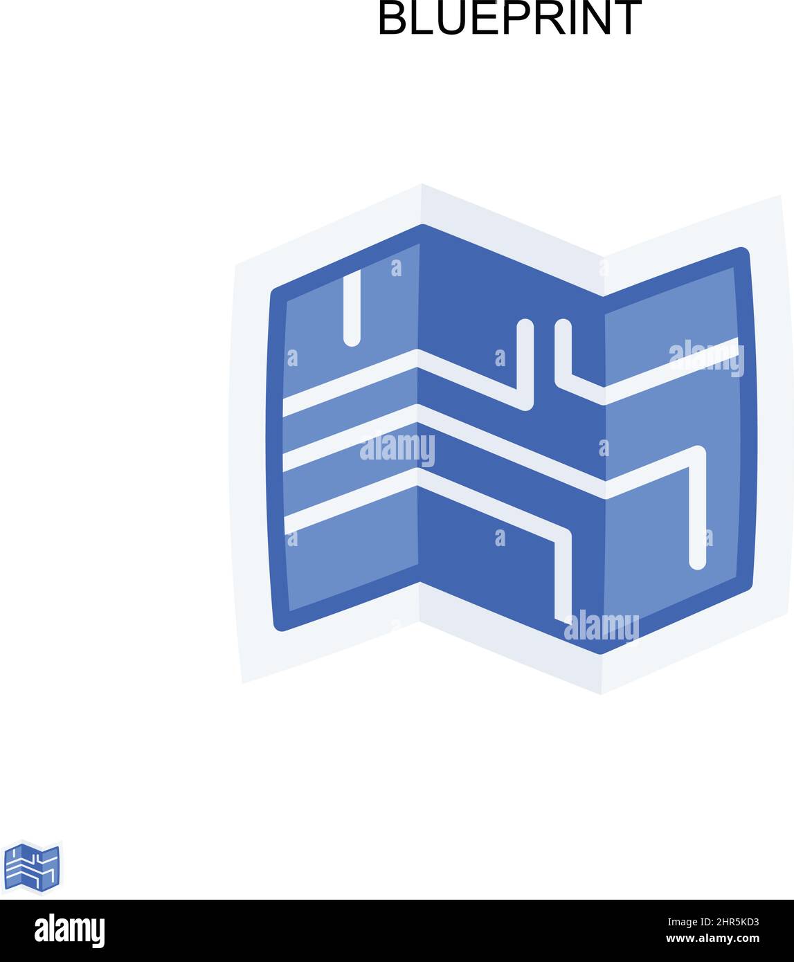 Icône de vecteur simple Blueprint.Modèle de conception de symbole d'illustration pour élément d'interface utilisateur Web mobile. Illustration de Vecteur