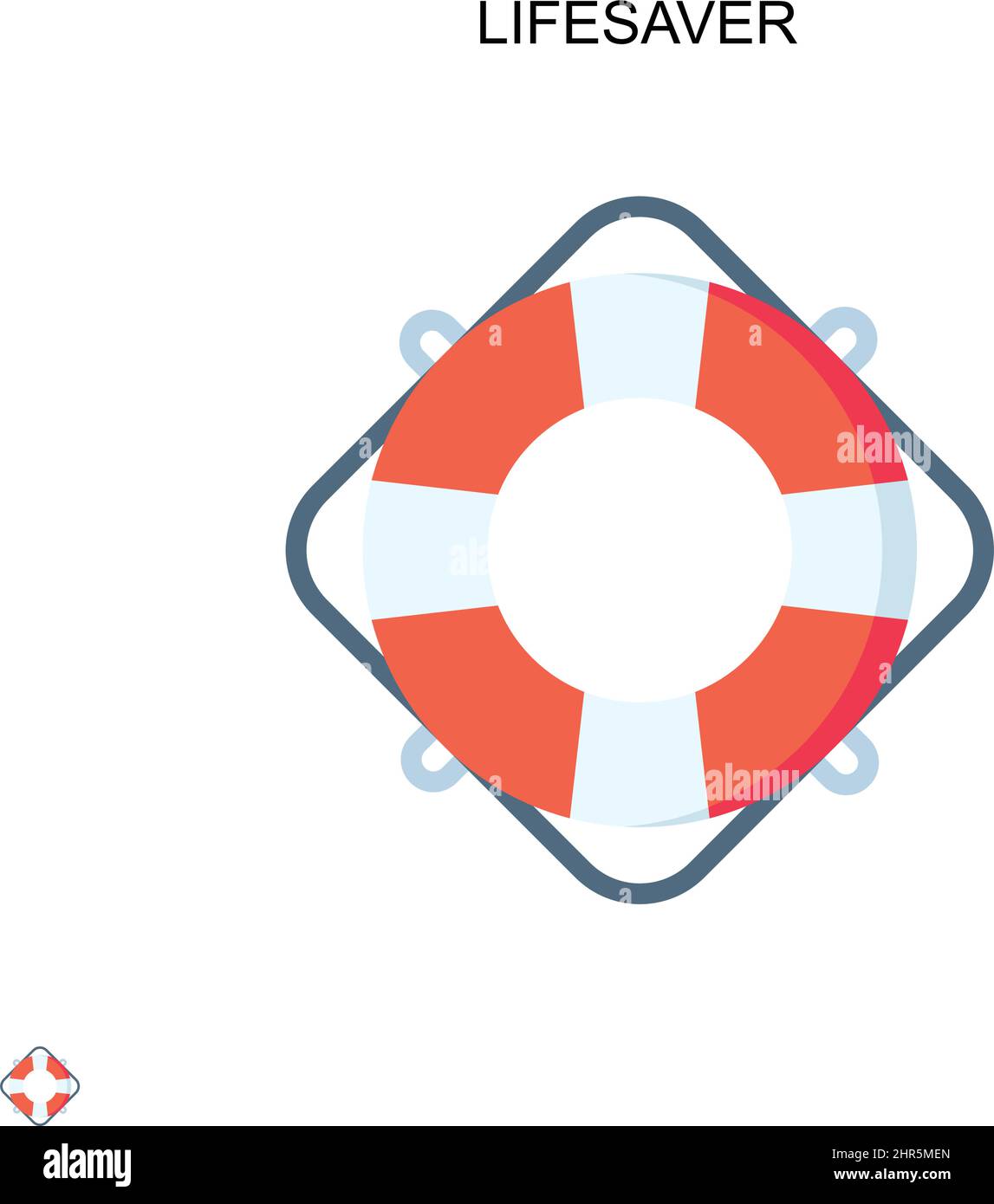 Icône de vecteur simple de Lifesaver.Modèle de conception de symbole d'illustration pour élément d'interface utilisateur Web mobile. Illustration de Vecteur