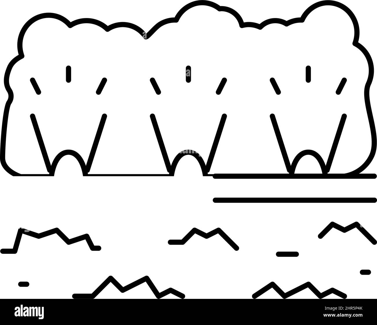 illustration vectorielle de la ligne des lampes d'éclairage extérieur Illustration de Vecteur