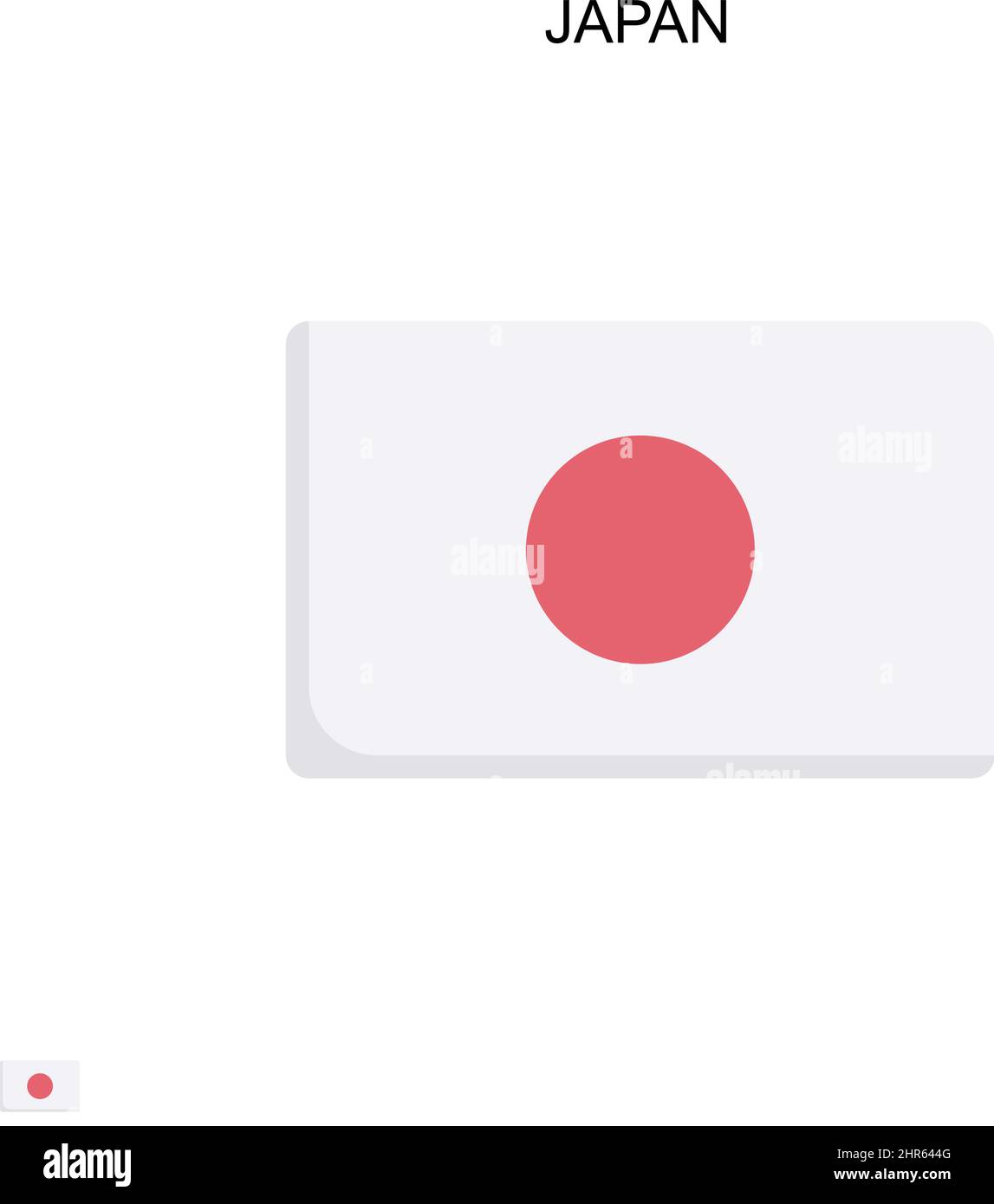 Icône de vecteur simple Japon.Modèle de conception de symbole d'illustration pour élément d'interface utilisateur Web mobile. Illustration de Vecteur