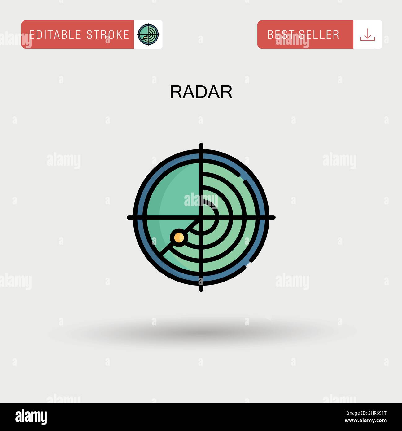 Icône de vecteur simple radar. Illustration de Vecteur