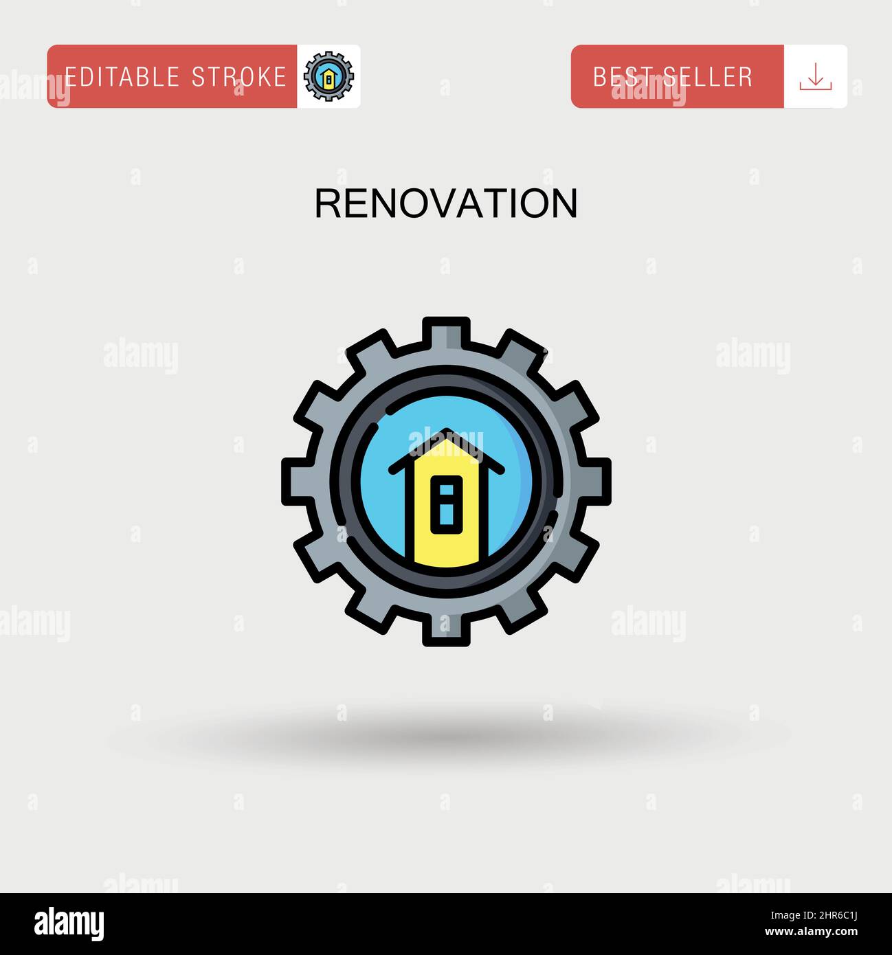 Rénovation simple vecteur icône. Illustration de Vecteur