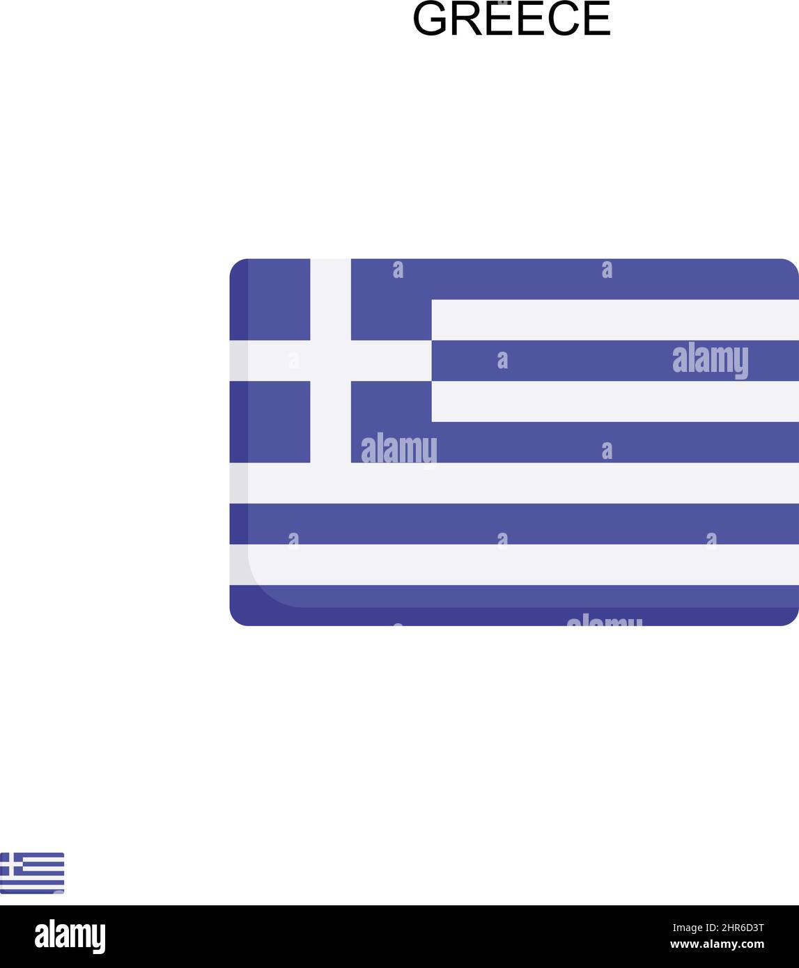 Grèce icône de vecteur simple. Modèle de conception de symbole d'illustration pour élément d'interface utilisateur Web mobile. Illustration de Vecteur