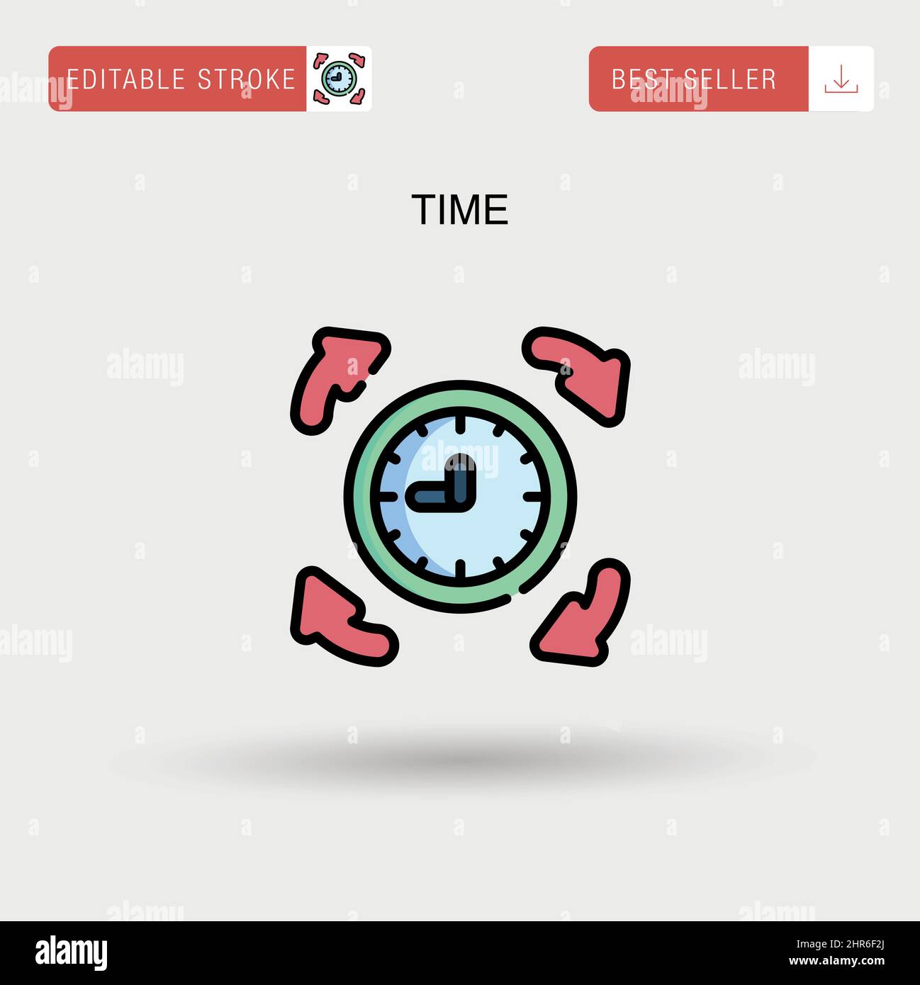 Icône vecteur simple temps. Illustration de Vecteur