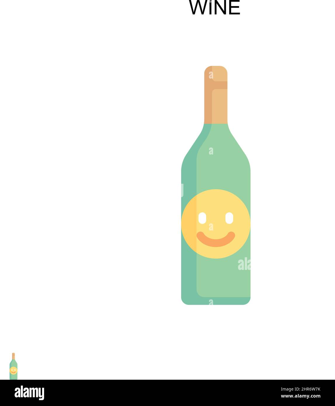 Icône vecteur simple vin.Modèle de conception de symbole d'illustration pour élément d'interface utilisateur Web mobile. Illustration de Vecteur