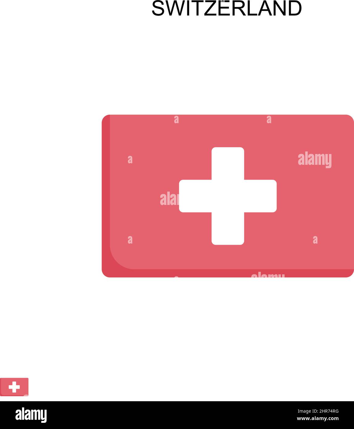 Suisse simple vecteur icône. Modèle de conception de symbole d'illustration pour élément d'interface utilisateur Web mobile. Illustration de Vecteur