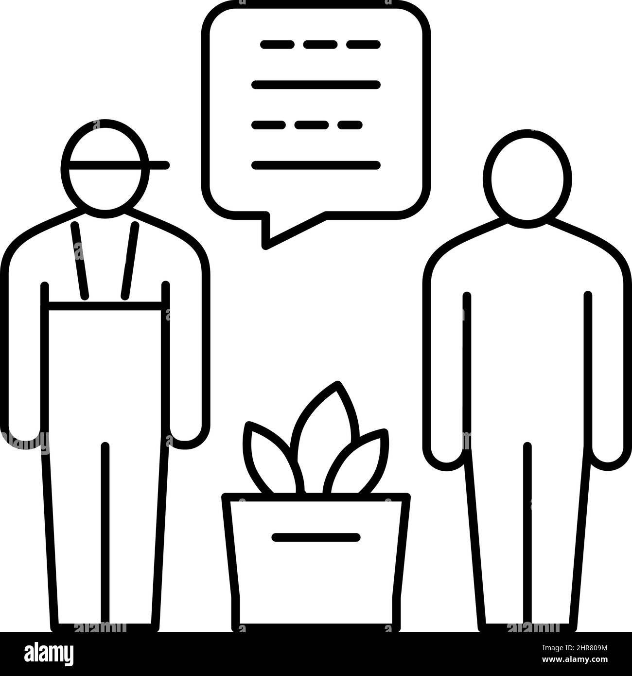 illustration vectorielle d'icône de ligne de shopper personnelle Illustration de Vecteur