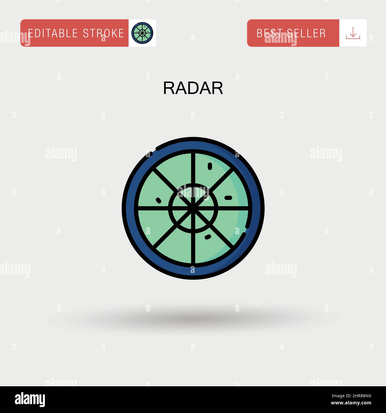 Icône de vecteur simple radar. Illustration de Vecteur