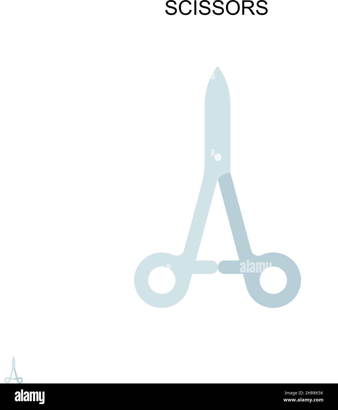 Icône de vecteur simple de ciseaux.Modèle de conception de symbole d'illustration pour élément d'interface utilisateur Web mobile. Illustration de Vecteur