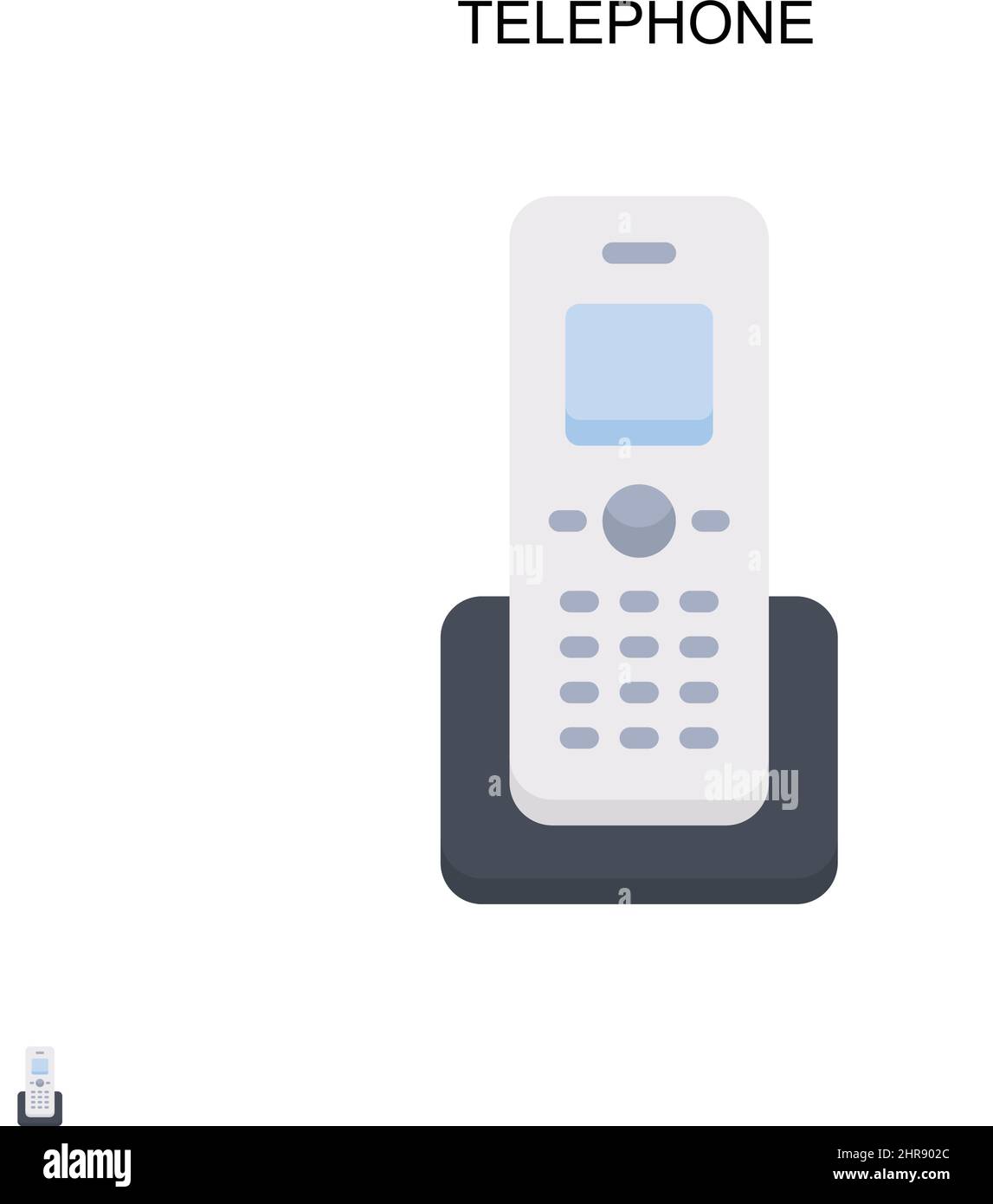 Icône de vecteur simple de téléphone.Modèle de conception de symbole d'illustration pour élément d'interface utilisateur Web mobile. Illustration de Vecteur