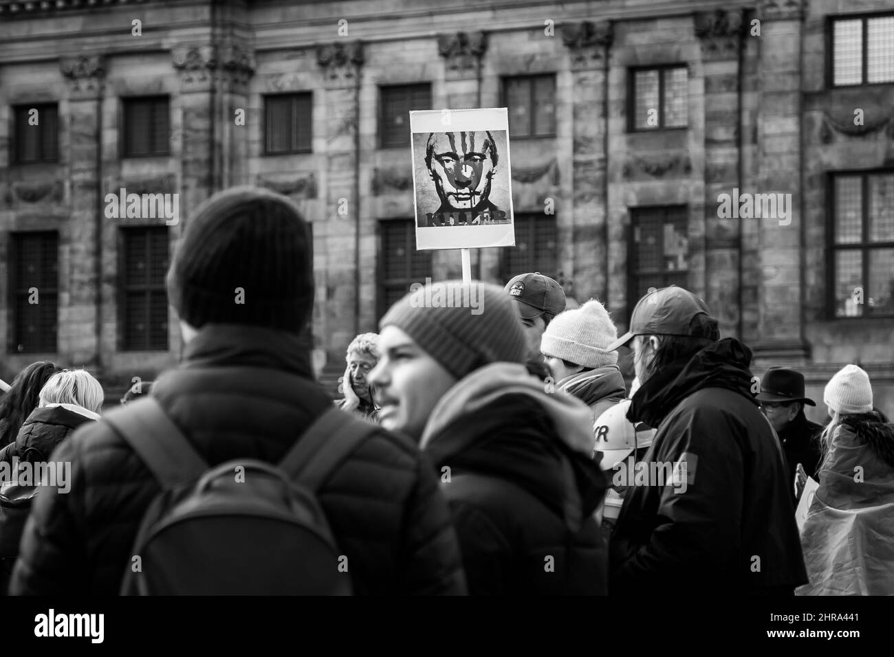 Pays-Bas, manifestation à Amsterdam pour la paix en Ukraine - protestation contre la guerre Banque D'Images