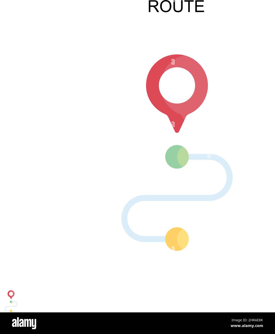 Icône de vecteur simple de routage.Modèle de conception de symbole d'illustration pour élément d'interface utilisateur Web mobile. Illustration de Vecteur