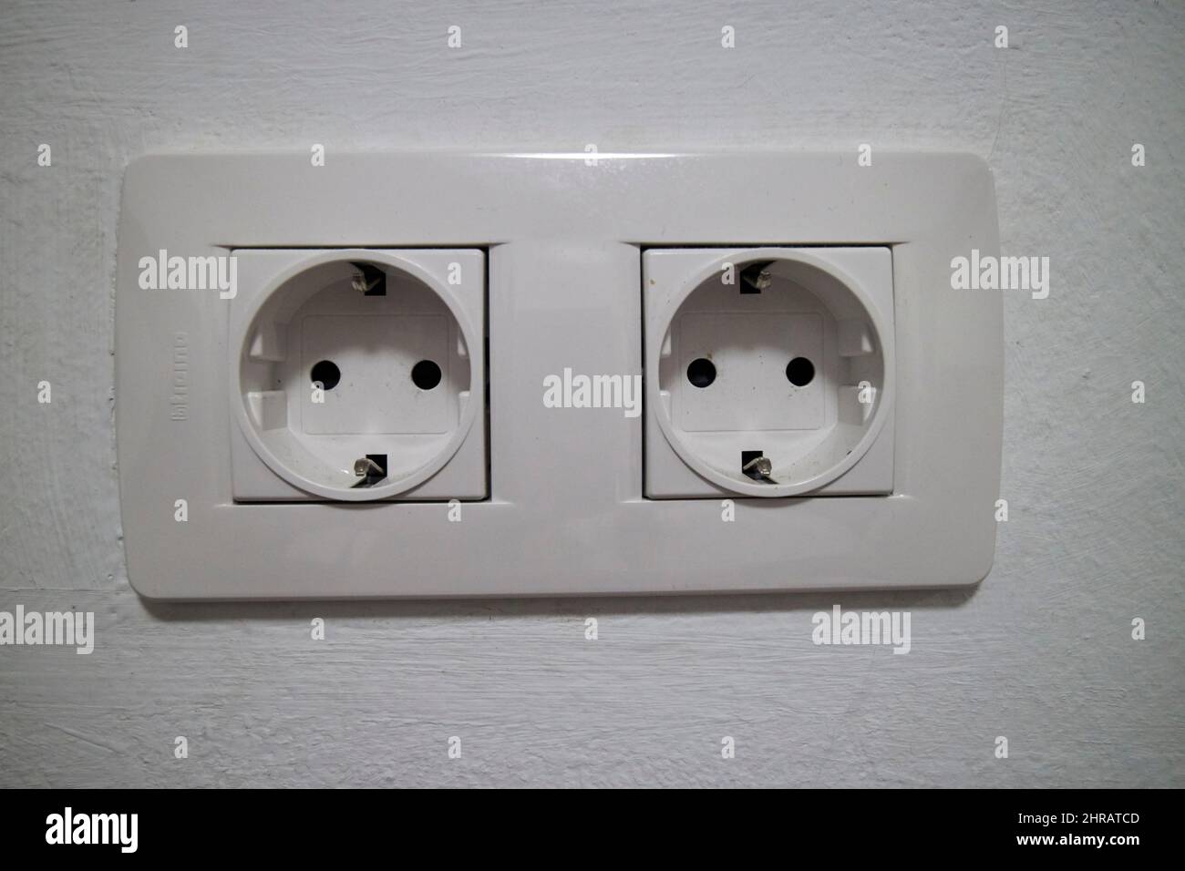 Prise électrique double européenne de type f Lanzarote, îles Canaries,  Espagne Photo Stock - Alamy