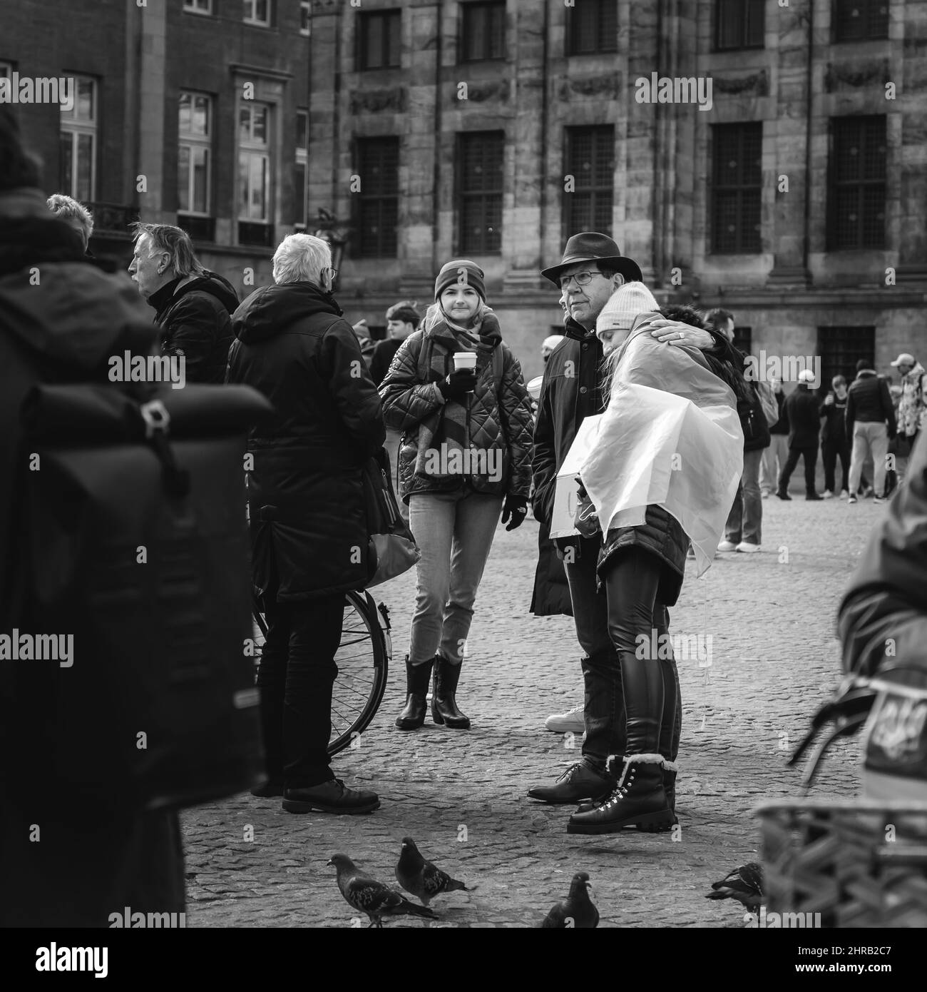 Pays-Bas, manifestation à Amsterdam pour la paix en Ukraine - protestation contre la guerre Banque D'Images