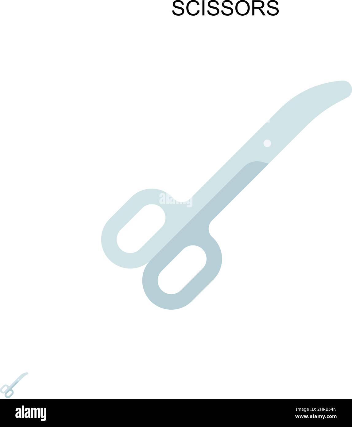 Icône de vecteur simple de ciseaux.Modèle de conception de symbole d'illustration pour élément d'interface utilisateur Web mobile. Illustration de Vecteur